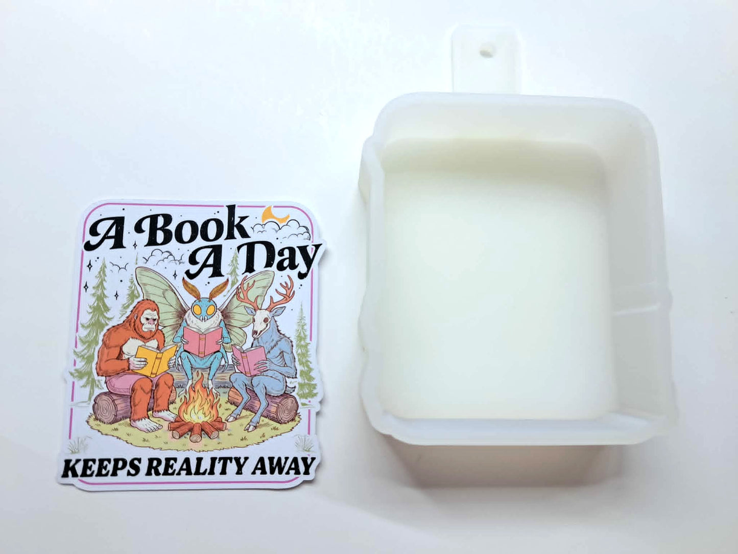 Cryptid A Book A Day Cardstock Silicone Mold, Aroma Bead Molds, Premium Cardstock Images