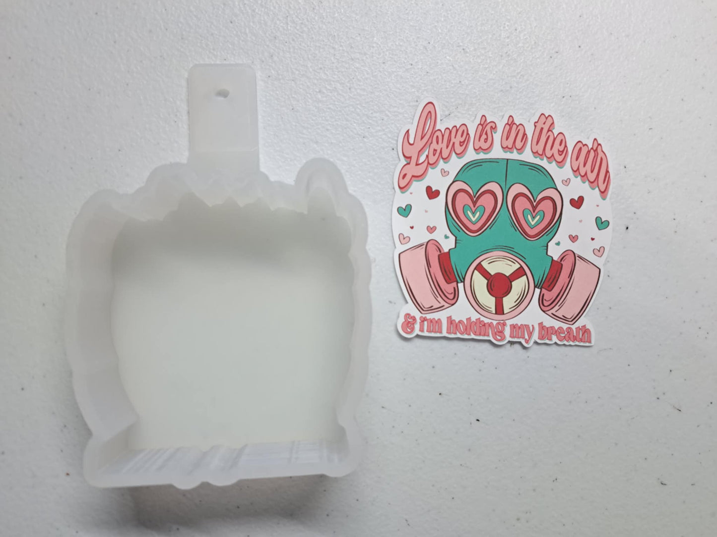 Love Is In The Air & I'm Holding My Breath Cardstock Silicone Mold, Aroma Bead Molds
