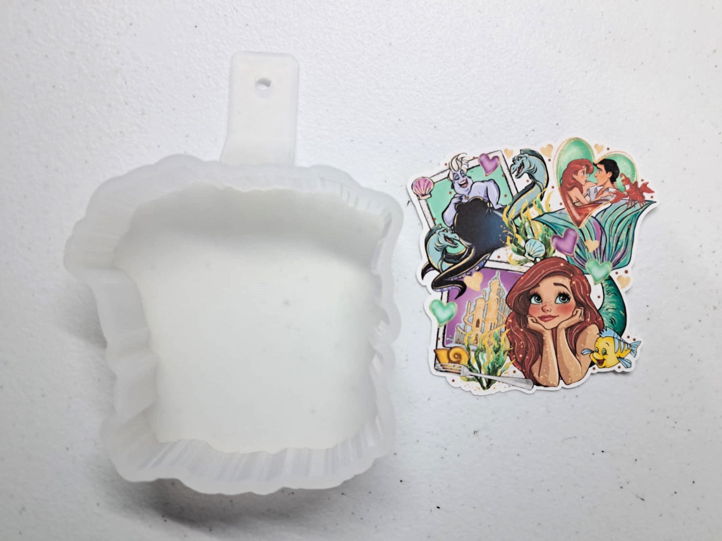 Little Mermaid Collage Cardstock Silicone Mold, Aroma Bead Molds, Premium Cardstock Images