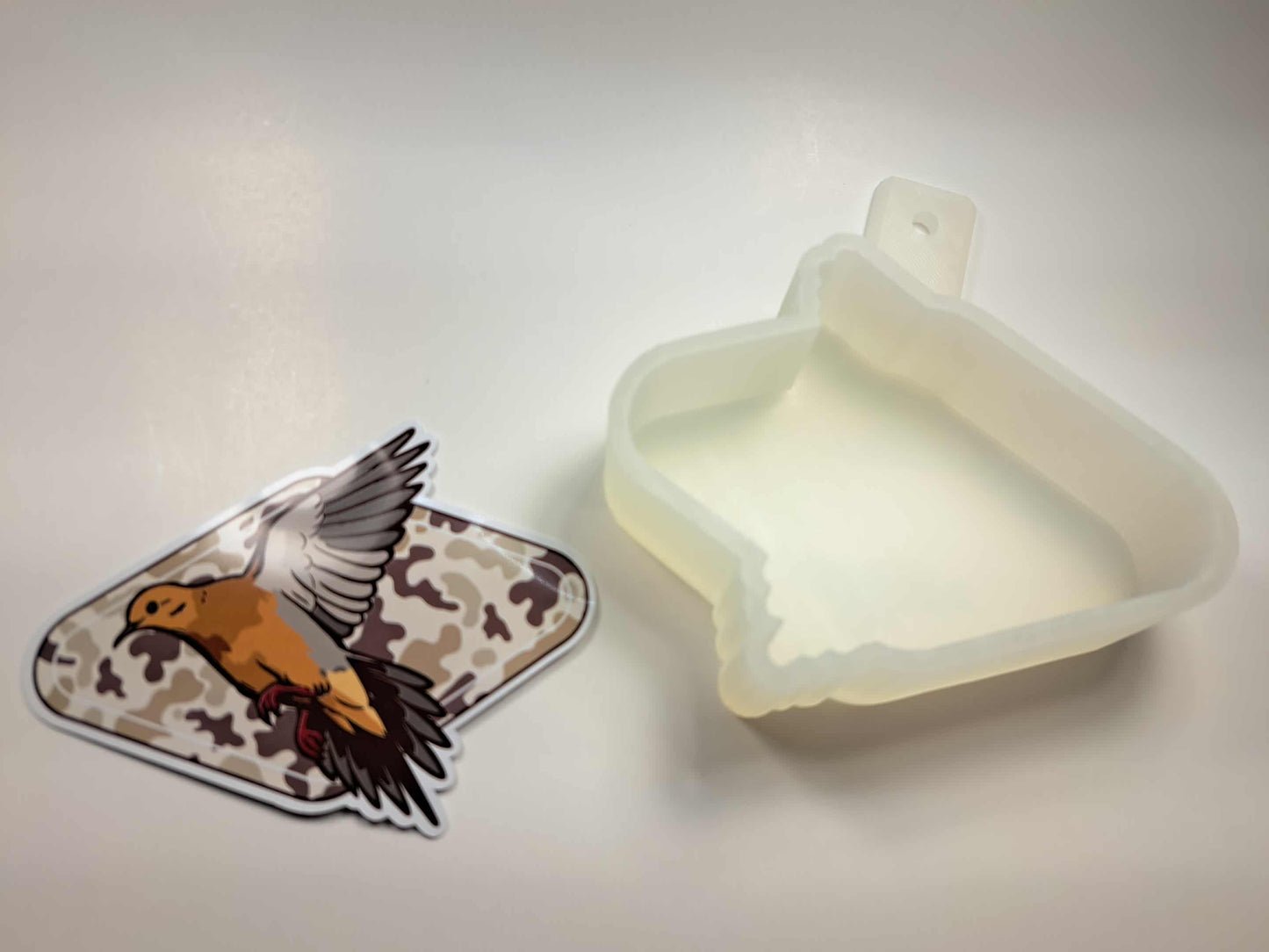 Dove Hunting Camo Cardstock Silicone Mold for Aroma Bead Molds, Premium Cardstock Images
