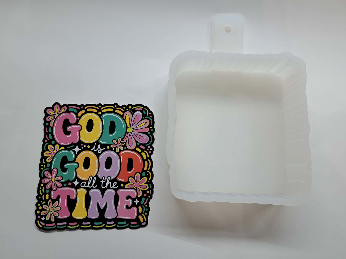 God is Good All The Time Cardstock Silicone Mold, Aroma Bead Molds, Premium Cardstock Images