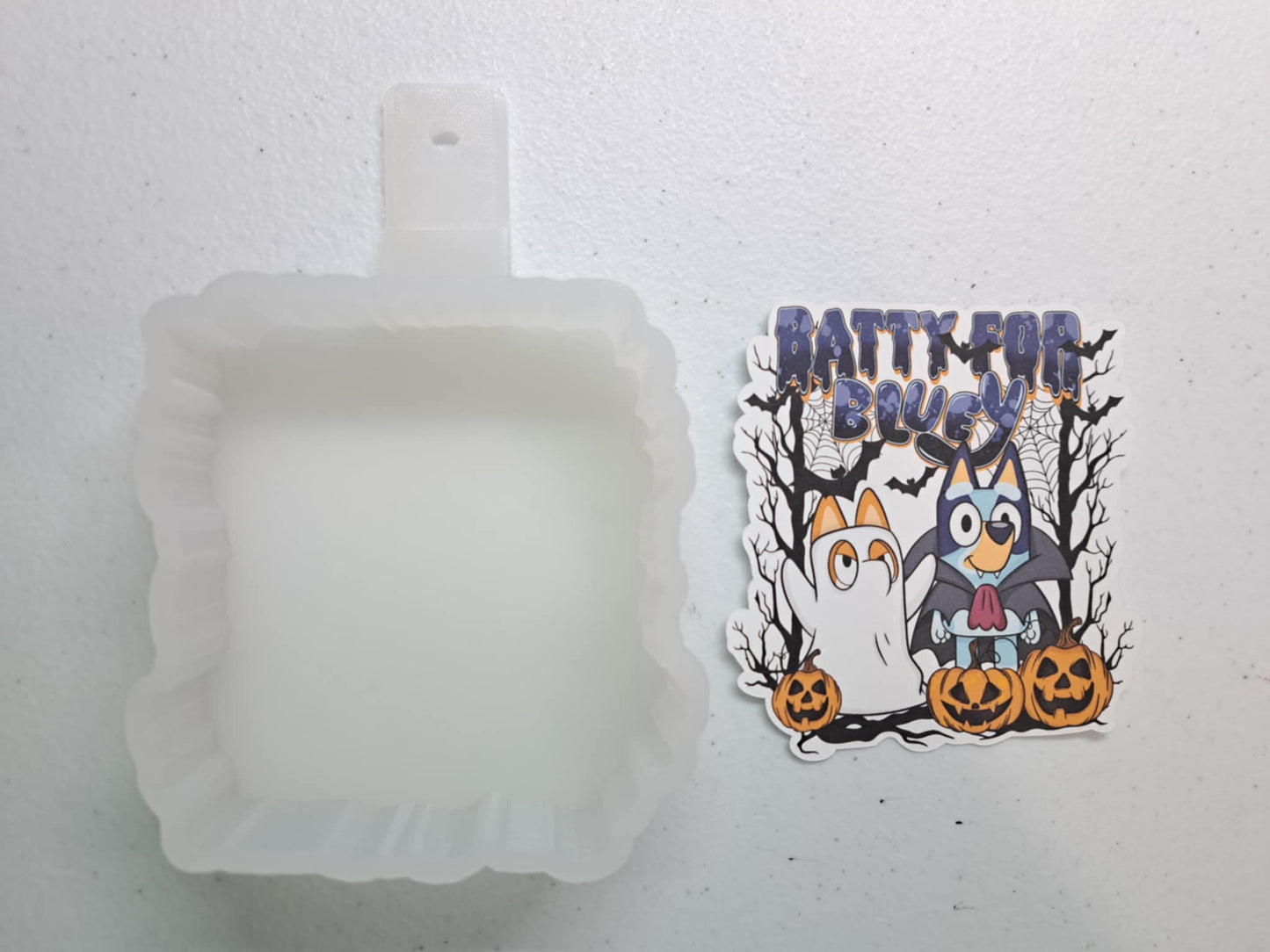 Batty for Bluey Cardstock Silicone Mold, Aroma Bead Molds, Premium Cardstock Images