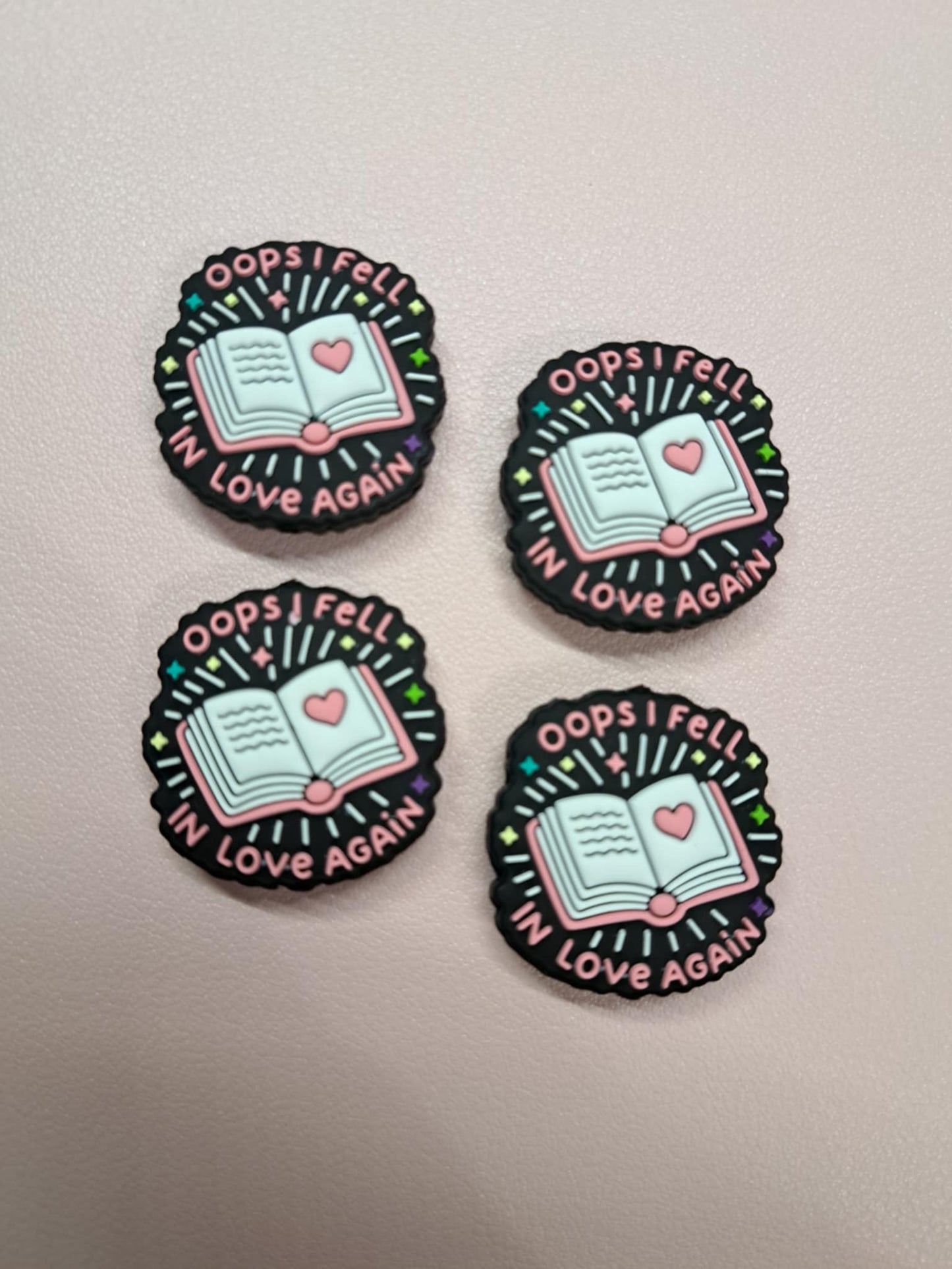 Oops I Fell in Love Again - Open Book Silicone Focal Bead