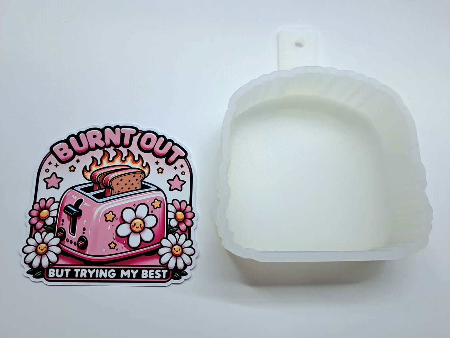 Trying My Best Toaster Cardstock Silicone Mold, Aroma Bead Molds, Premium Cardstock Images