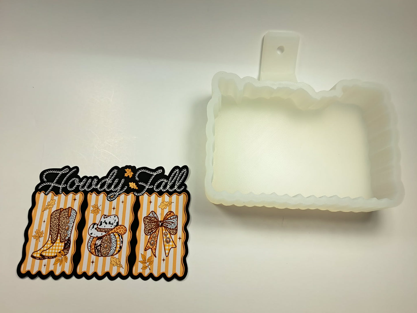 Western Howdy Fall Cardstock Silicone Mold, Aroma Bead Molds, Car Freshies, Premium Cardstock Images