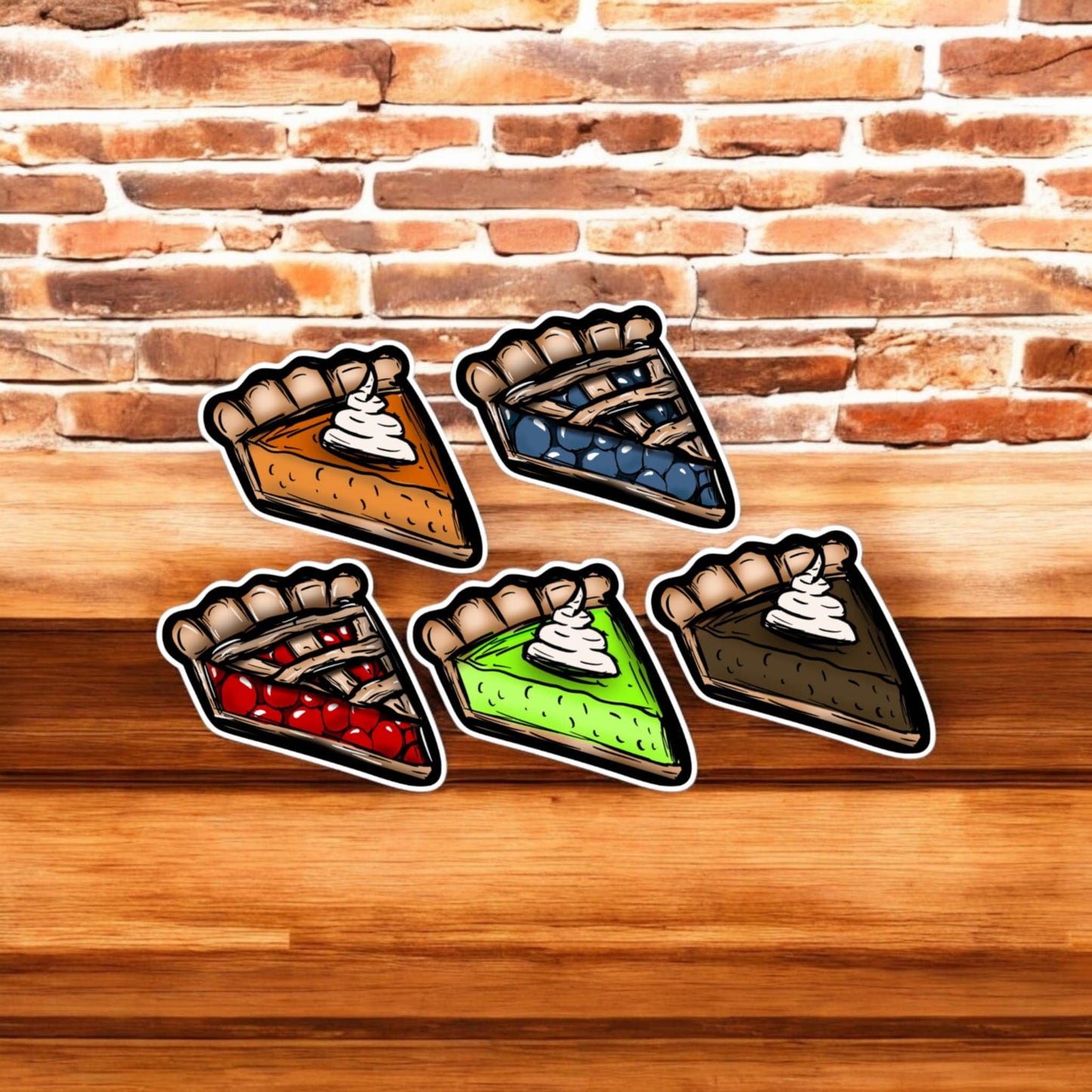 Pie Slice: Pumpkin, Cherry, Key Lime, Blueberry & Chocolate Cardstock Silicone Mold, Aroma Bead Molds, Premium Cardstock Images