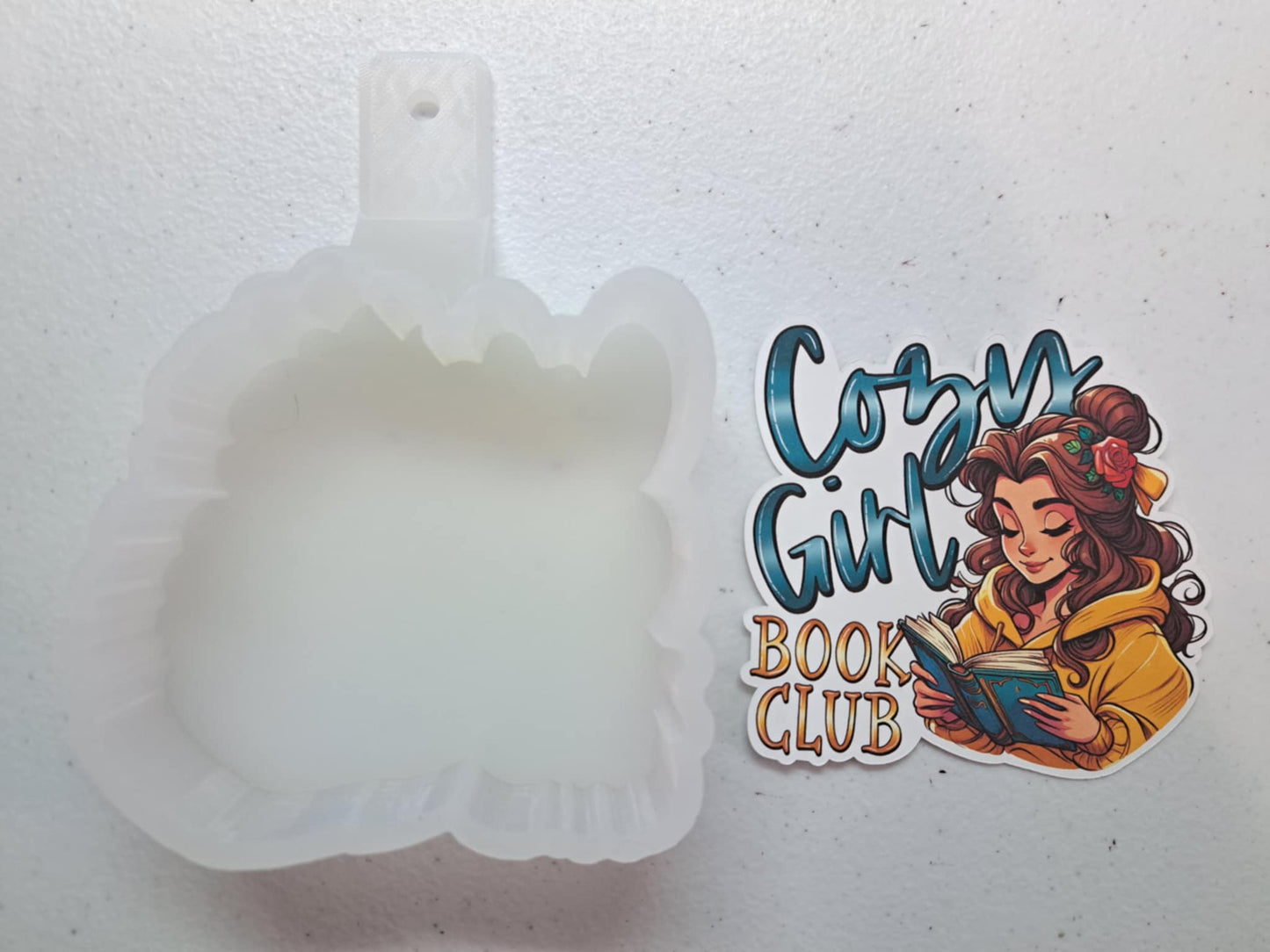 Cozy Girl Book Club Cardstock Silicone Mold, Aroma Bead Molds, Premium Cardstock Images