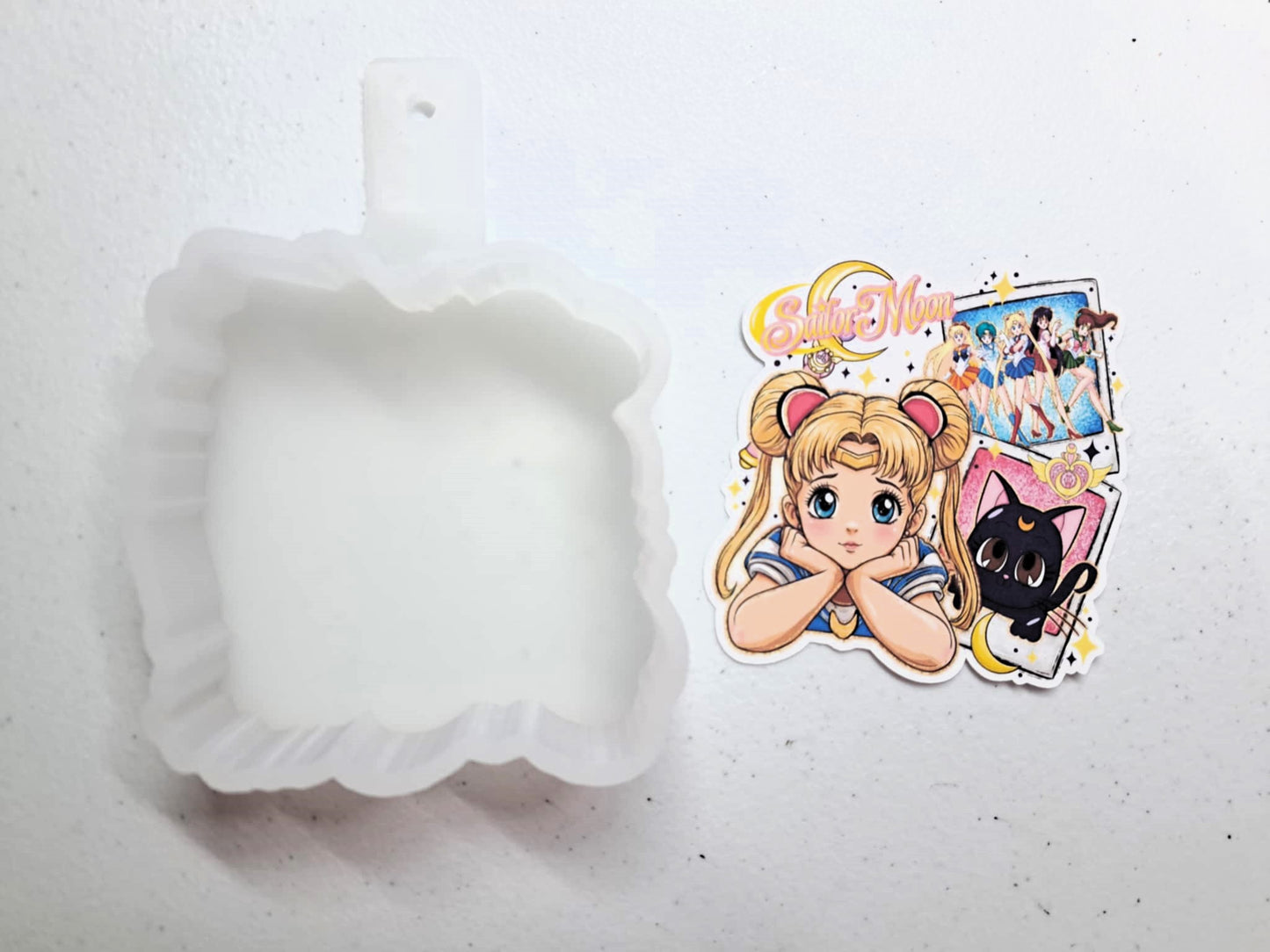 Sailor Moon Collage Cardstock Silicone Mold, Aroma Bead Molds, Premium Cardstock Images