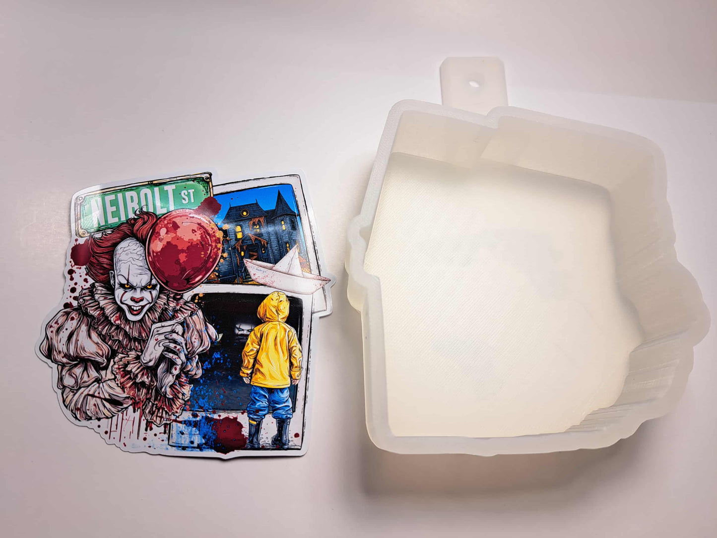 Neibolt Street Pennywise Cardstock Silicone Mold, Aroma Bead Molds, Premium Cardstock Images