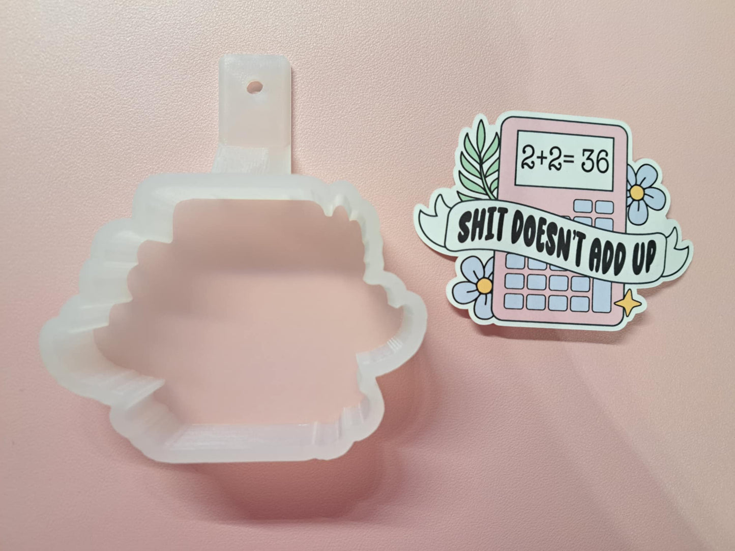 Shit Doesn't Add Up Cardstock Silicone Mold, Aroma Bead Molds, Premium Cardstock Images