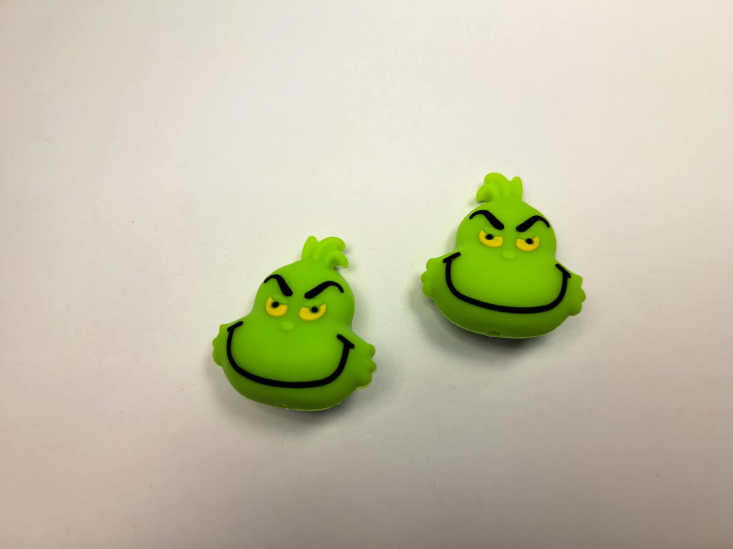 Grinch Head 3D Full Body Silicone Focal Bead