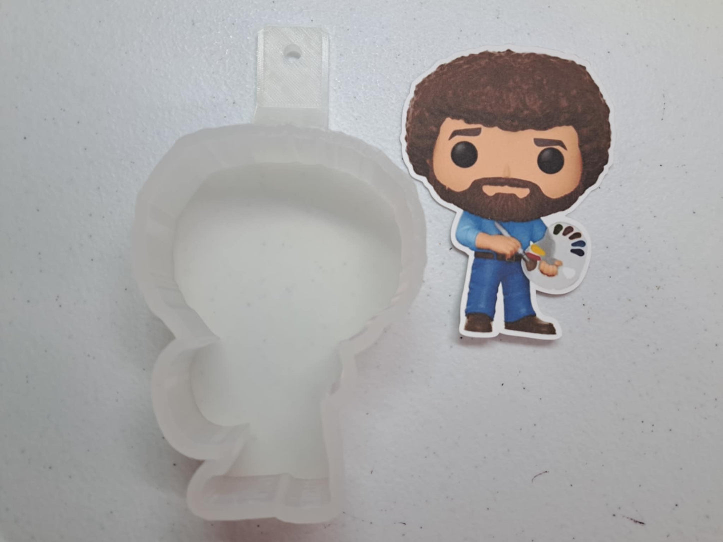 The Joy of Painting Bob Ross Cardstock Silicone Mold, Aroma Bead Molds, Premium Cardstock Images