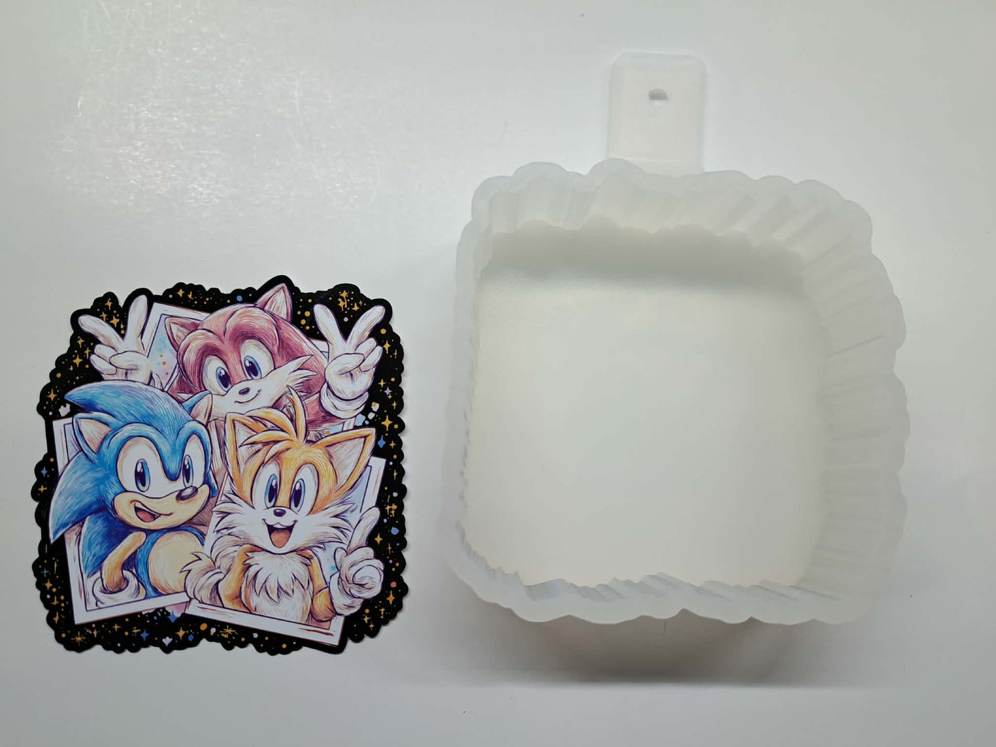 Sonic Polaroids - Gaming/Movie Inspired Cardstock Silicone Mold, Aroma Bead Molds, Premium Cardstock, Silicone Cardstock Freshies