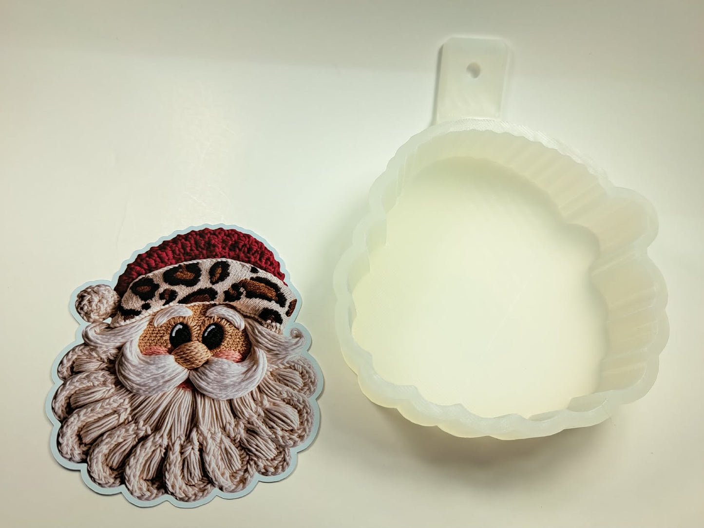 Crochet Yarn Santa Claus Cardstock Silicone Mold, Aroma Bead Molds, Premium Cardstock Images