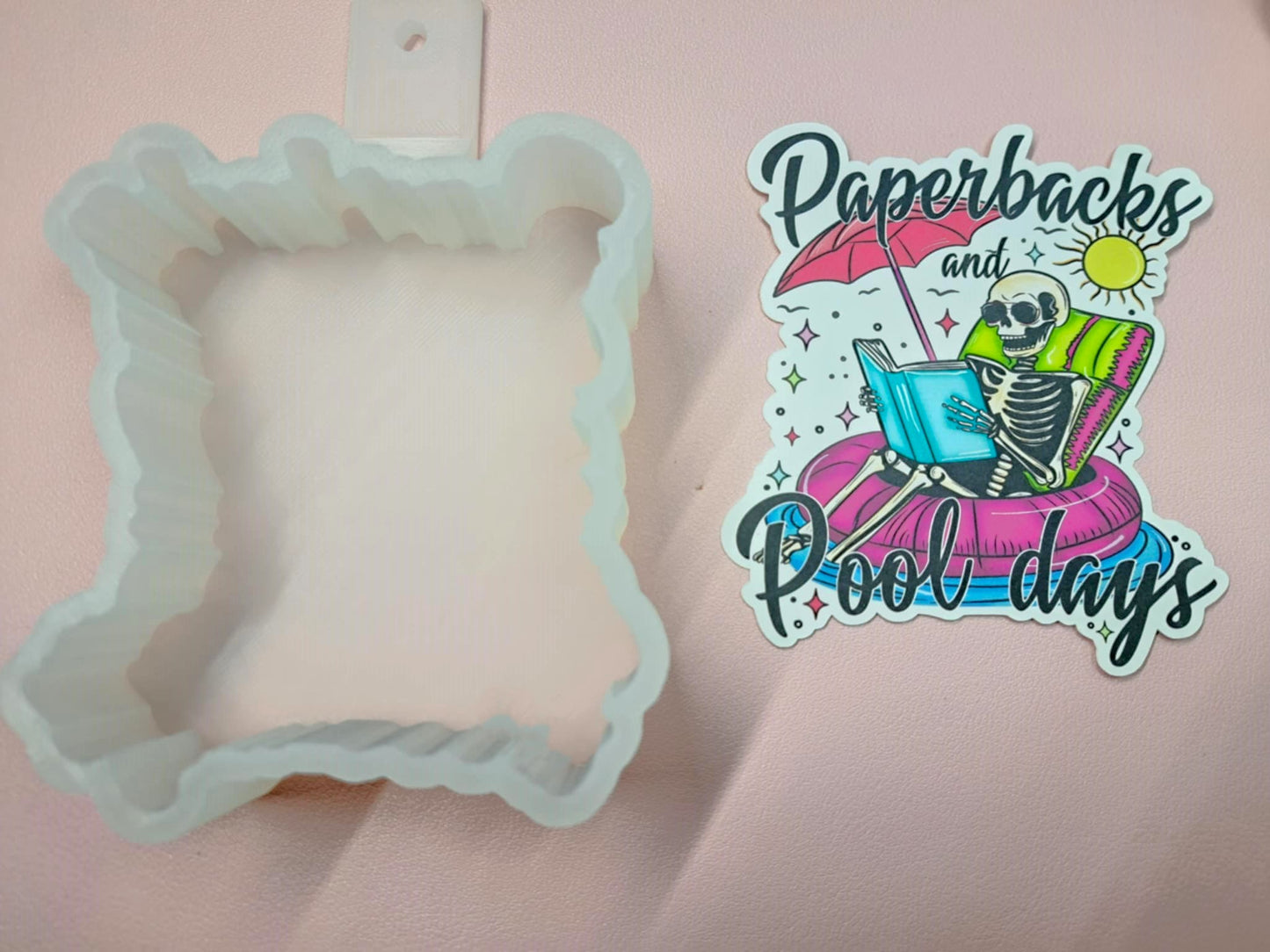 Paperbacks and Pool Days Cardstock Silicone Mold, Aroma Bead Molds, Premium Cardstock Images