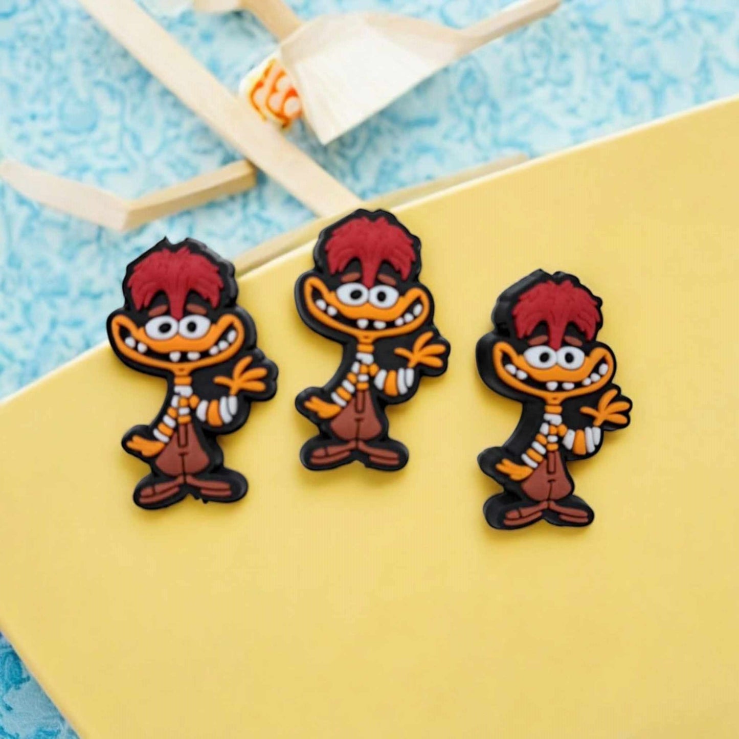 Inside Out: Anxiety Full Body (Waving) Style 1 - Movie Inspired Silicone Focal Bead