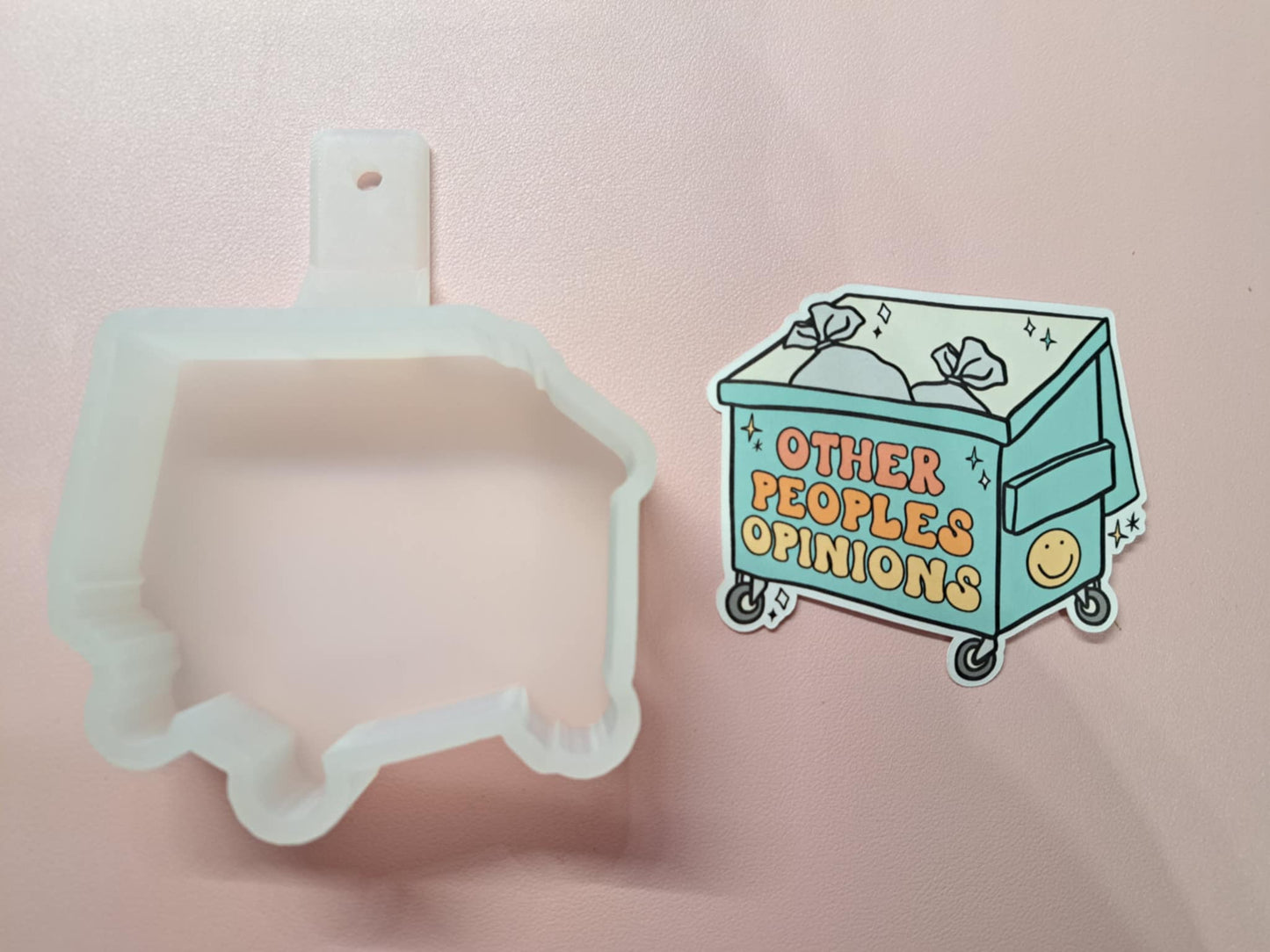 Other Peoples Opinions Dumpster Cardstock Silicone Mold, Aroma Bead Molds, Car Freshies, Premium Cardstock Images