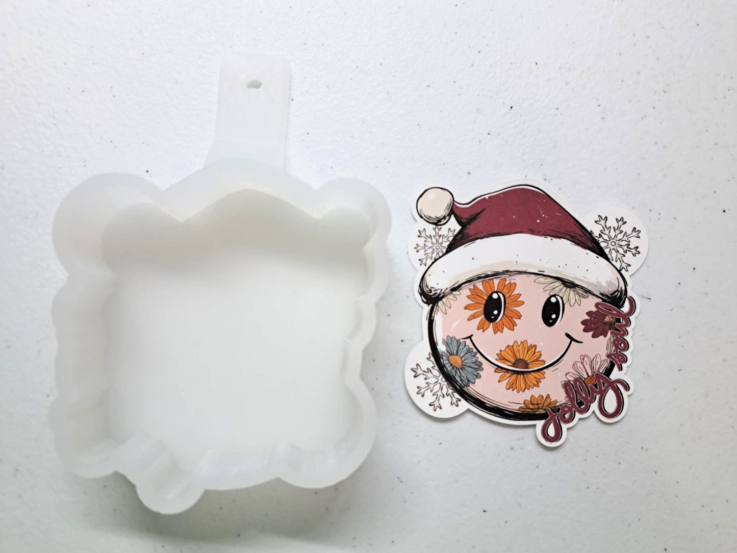Jolly Soul Smiley Face Cardstock Silicone Mold, Aroma Bead Molds, Premium Cardstock Images, Car Freshie Molds