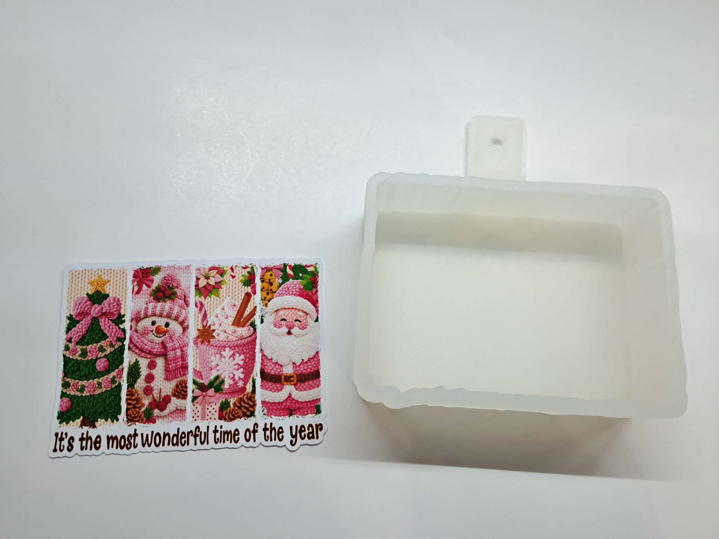 It's The Most Wonderful Time of the Year Cardstock Silicone Mold, Aroma Bead Molds, Car Freshies, Premium Cardstock Images