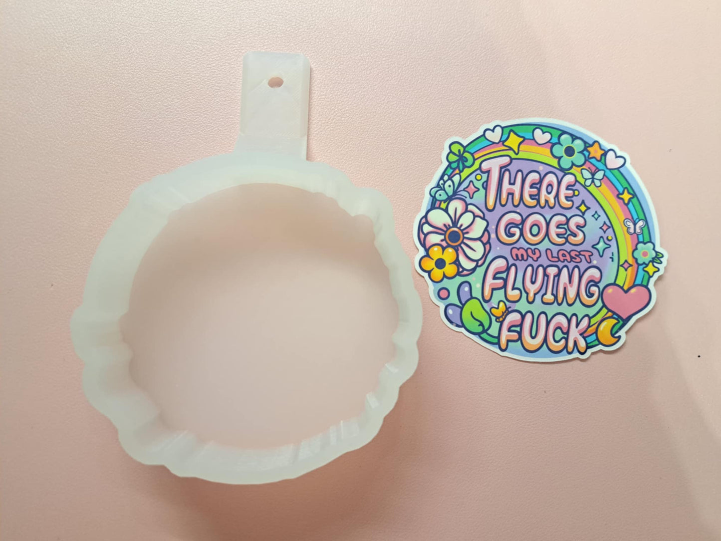 There Goes My Last Flying Fuck Cardstock Silicone Mold, Aroma Bead Molds, Premium Cardstock Images