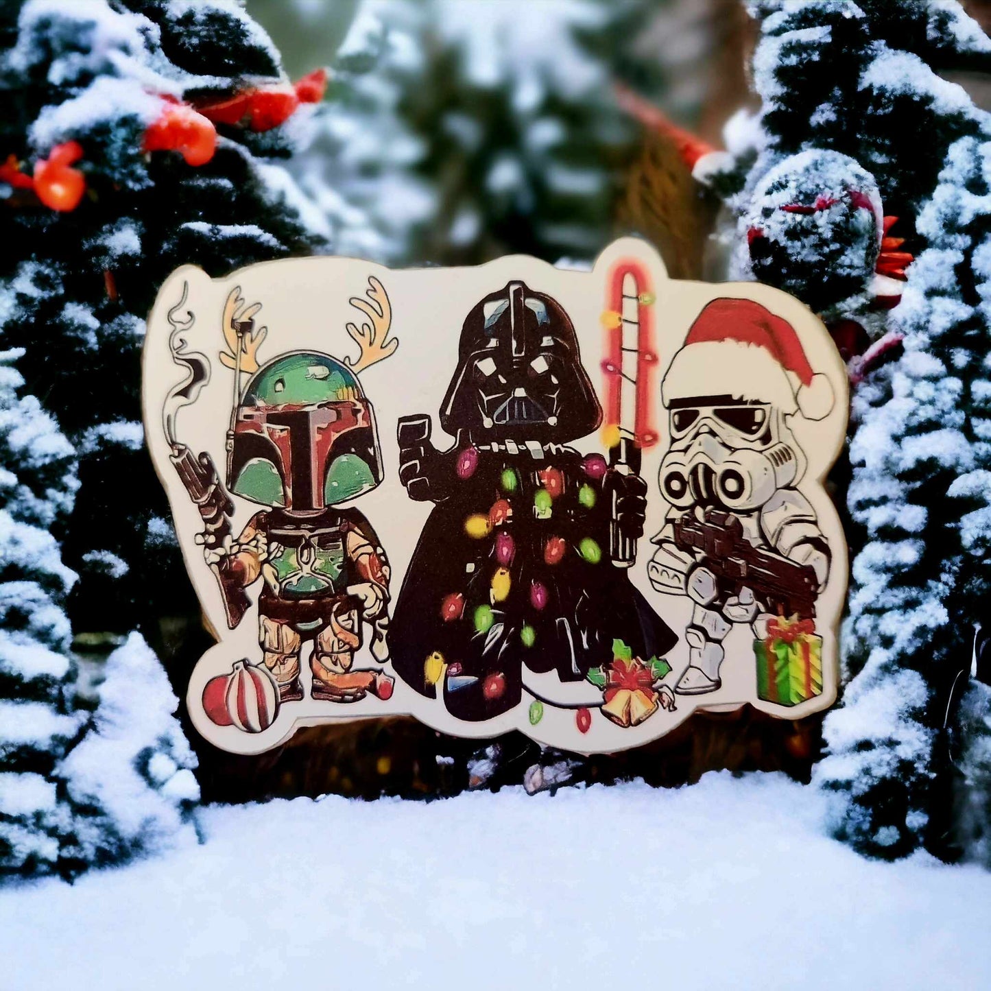 Star Wars Christmas Darth Vader The Mandalorian Stormtrooper Cardstock Silicone Mold, Aroma Bead Molds, Premium Cardstock Images