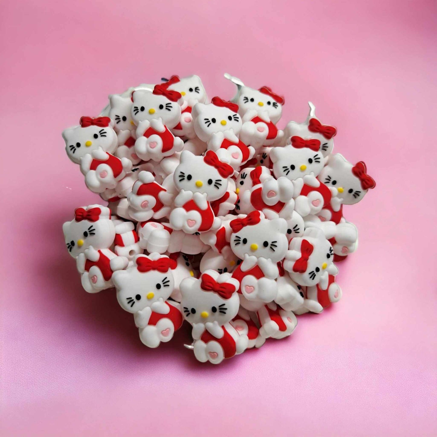 Hello Kitty Full Body Silicone Focal Bead - 0115