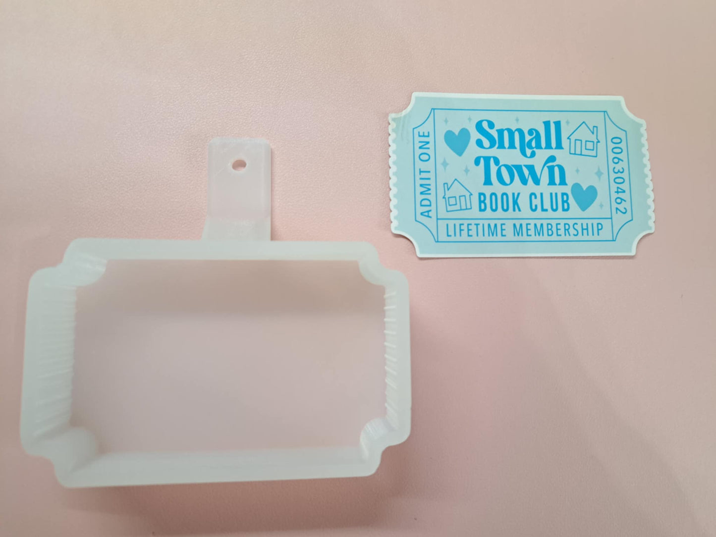 Book Tropes: Admit One Ticket Book Club Cardstock Silicone Mold, Aroma Bead Molds, Premium Cardstock Images