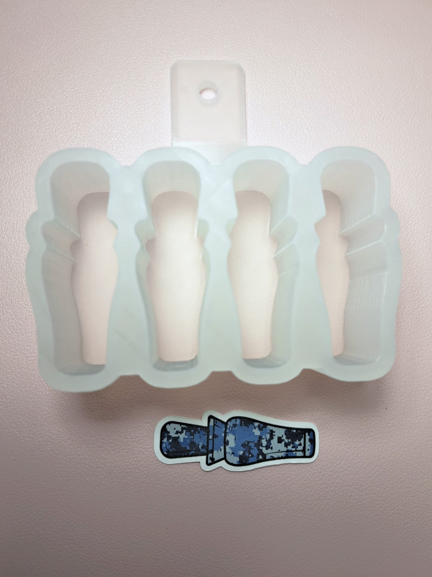 VENT CLIP: Duck Call Four Cavity Small Vent Clip Size Cardstock Silicone Mold, Aroma Bead Molds, Premium Cardstock Images