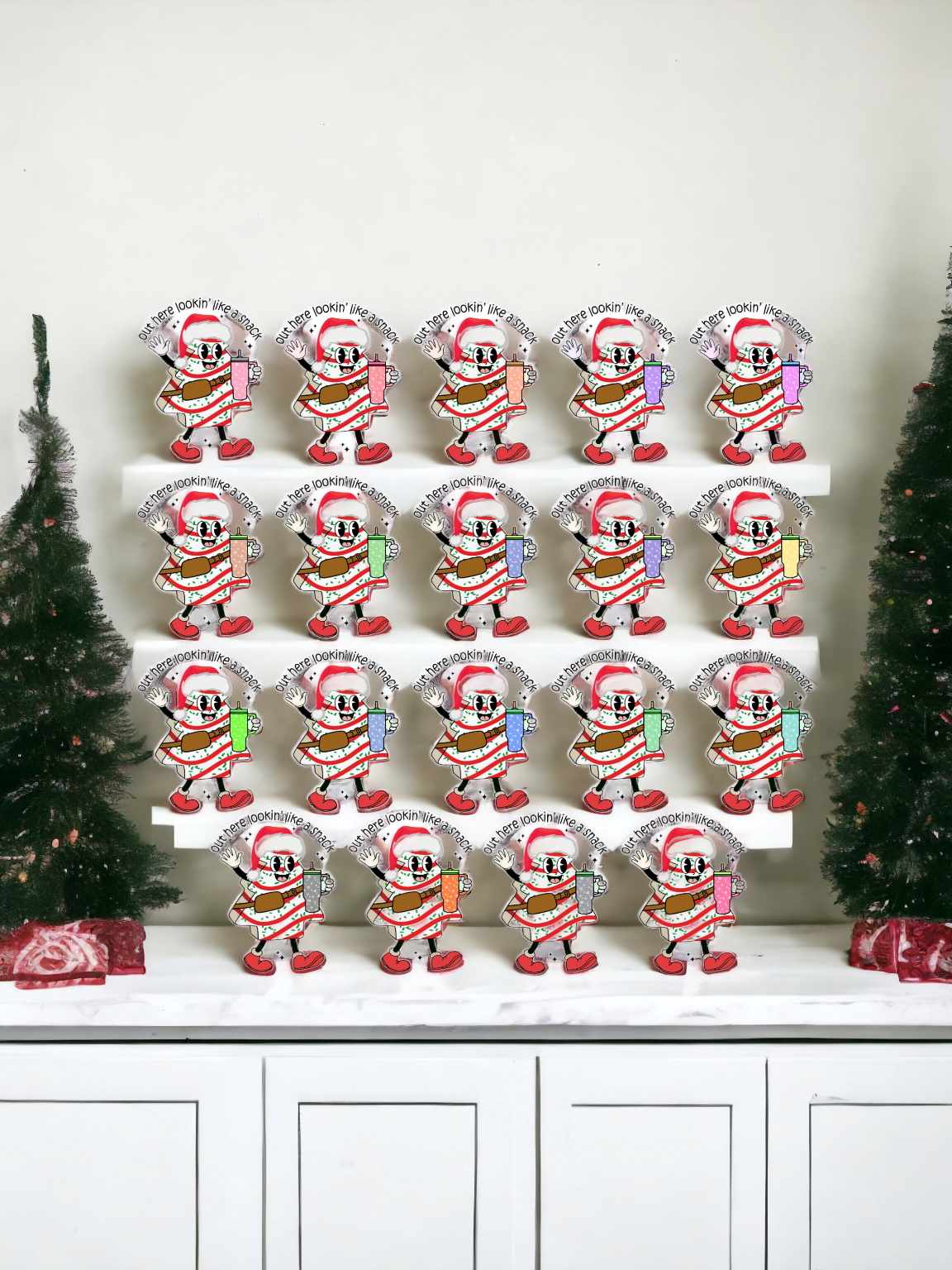 Out Here Lookin Like A Snack Wearing: With or Without a Santa Hat Cardstock Silicone Mold, Aroma Bead Molds, Premium Cardstock Images
