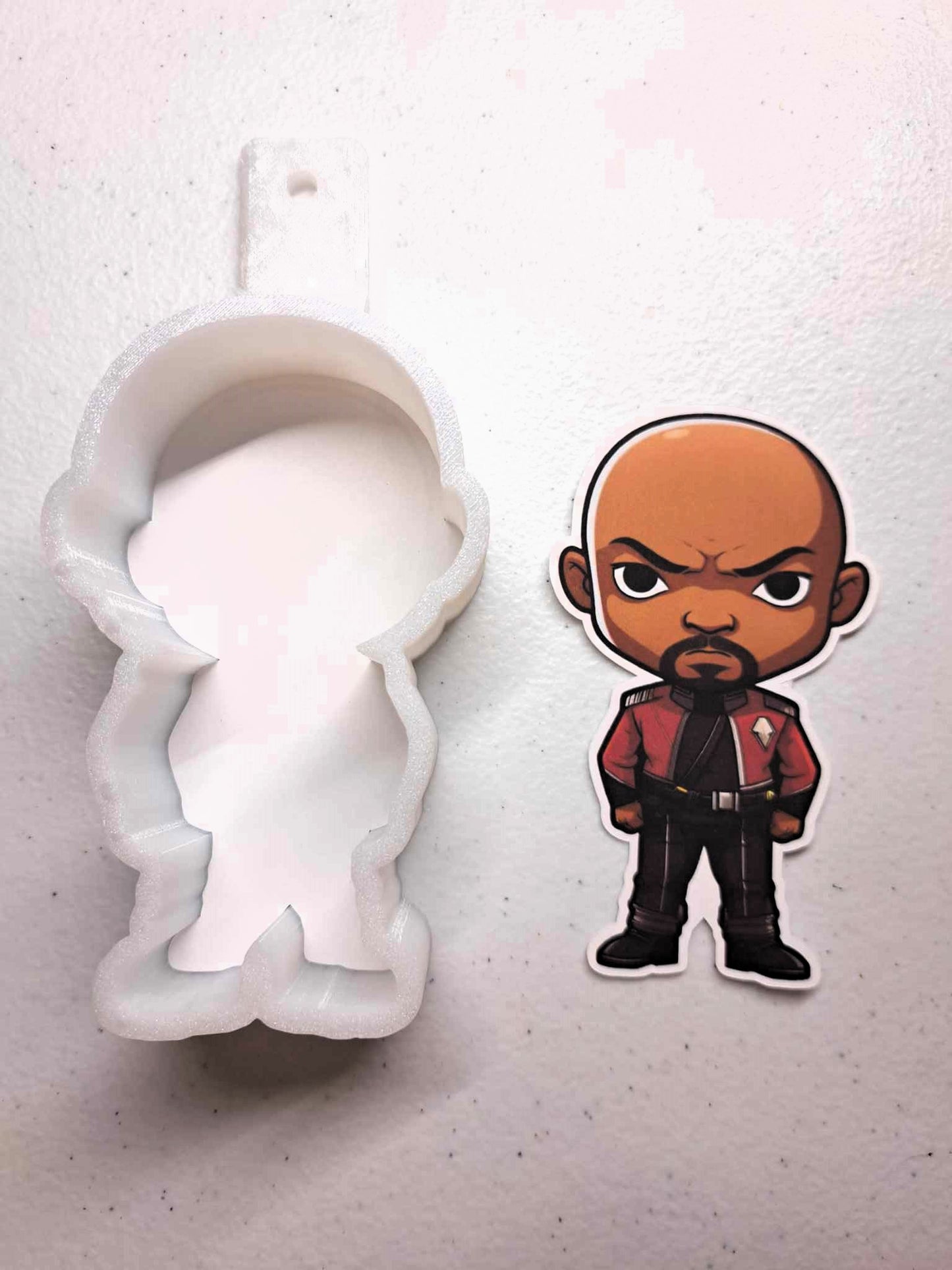 Star Trek Chibi: Benjamin Sisko Cardstock Silicone Mold, Aroma Bead Molds, Premium Cardstock Images