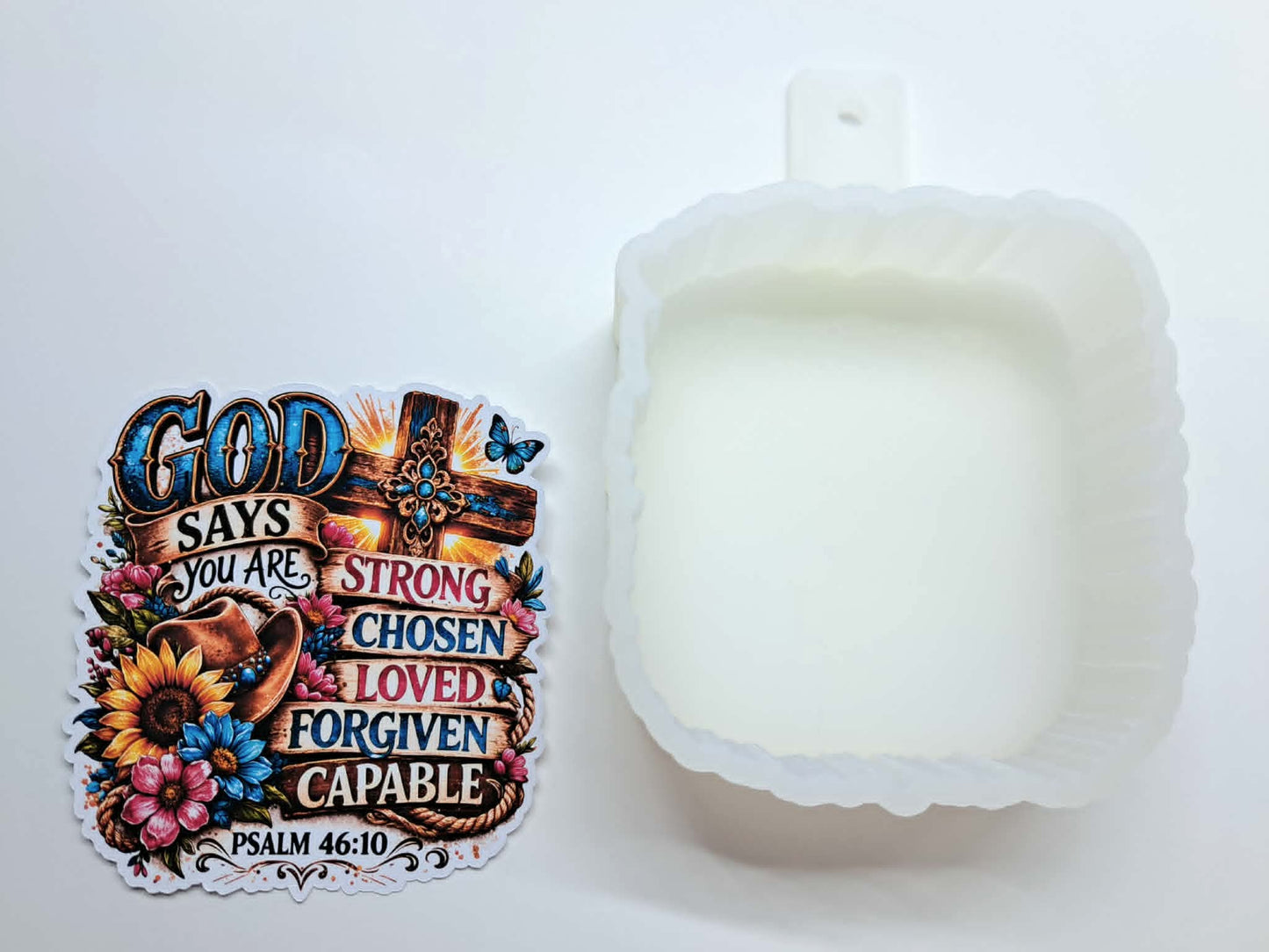 God Says You Are Cardstock Silicone Mold, Aroma Bead Molds, Premium Cardstock Images