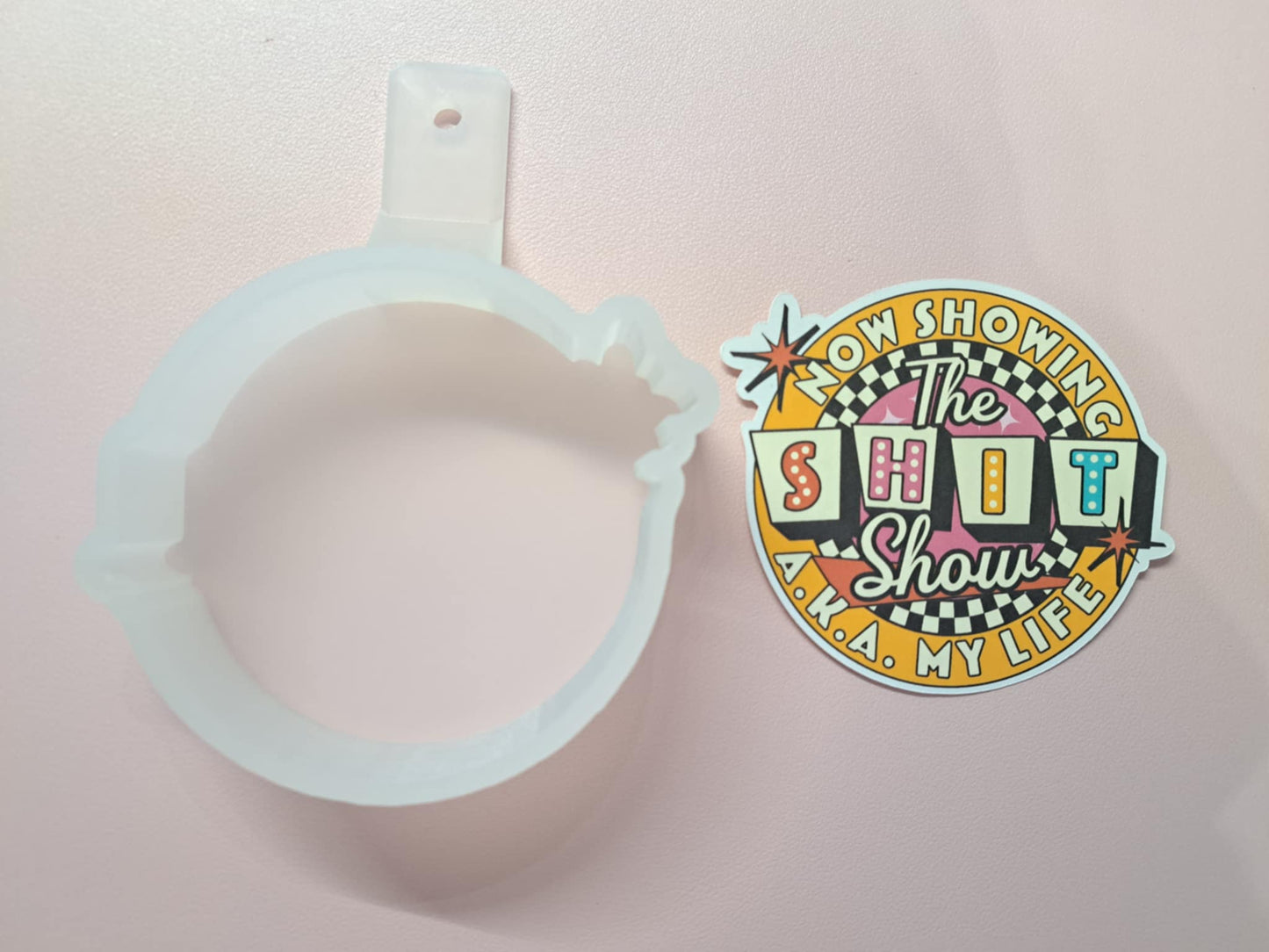 Now Showing The Shit Show AKA My Life Cardstock Silicone Mold, Aroma Bead Molds