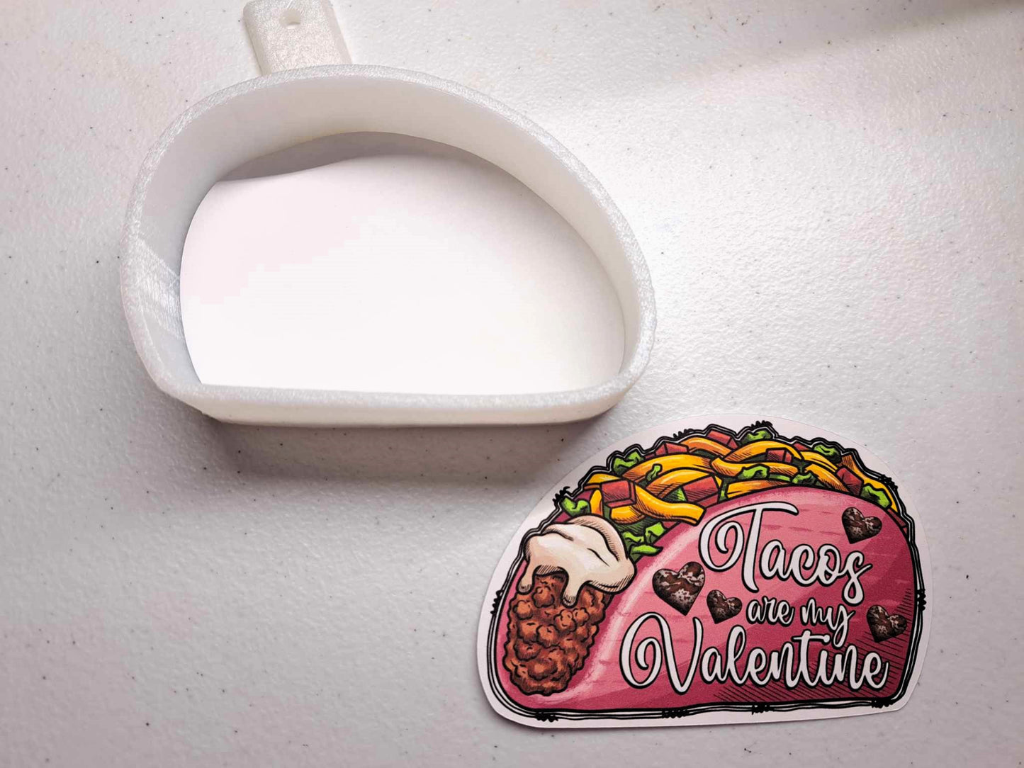 Tacos are my Valentine Cardstock Silicone Mold, Aroma Bead Molds, Premium Cardstock Images