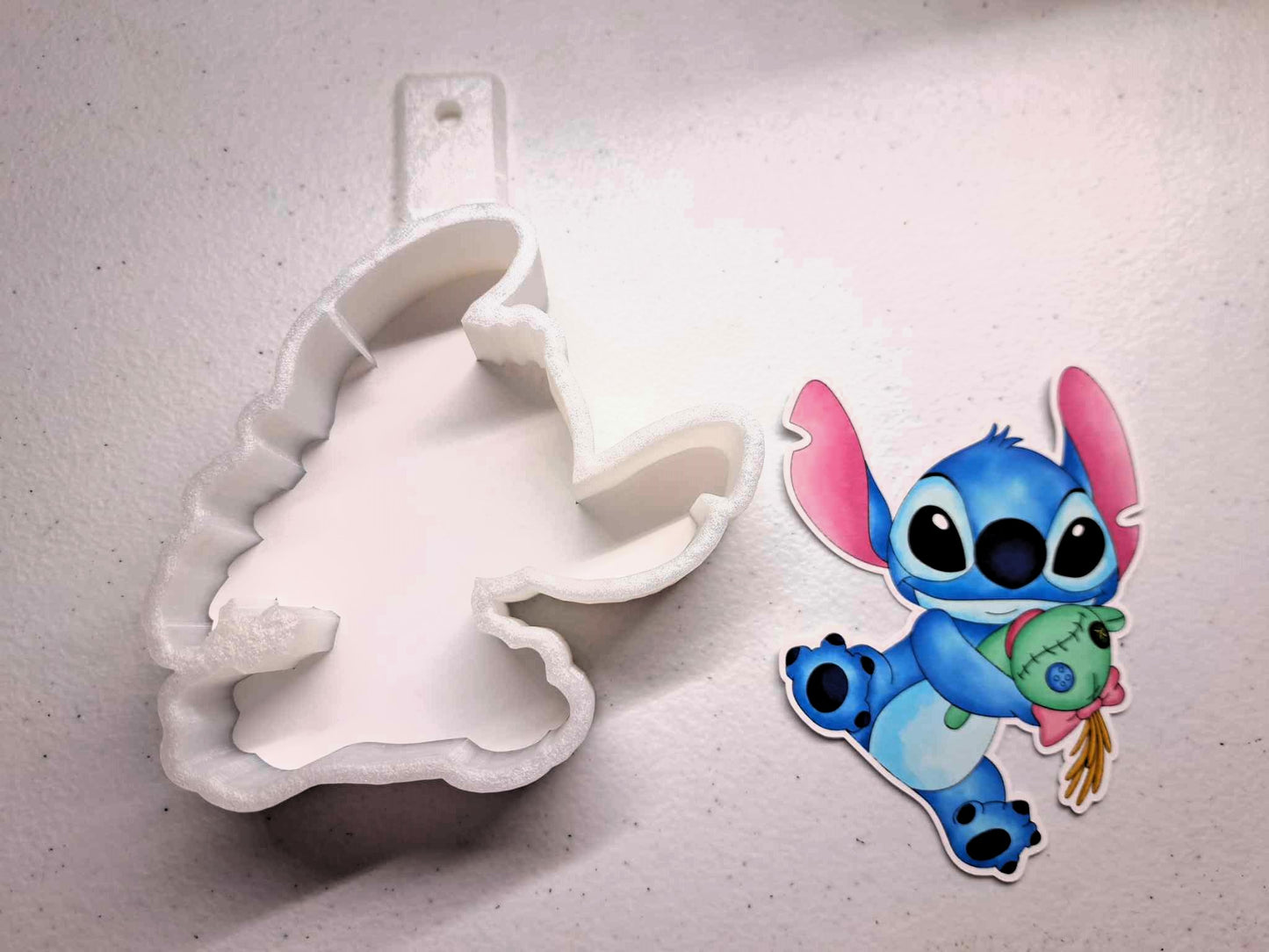 Stitch with Doll (Scrump) Cardstock Silicone Mold, Aroma Bead Molds, Premium Cardstock Images