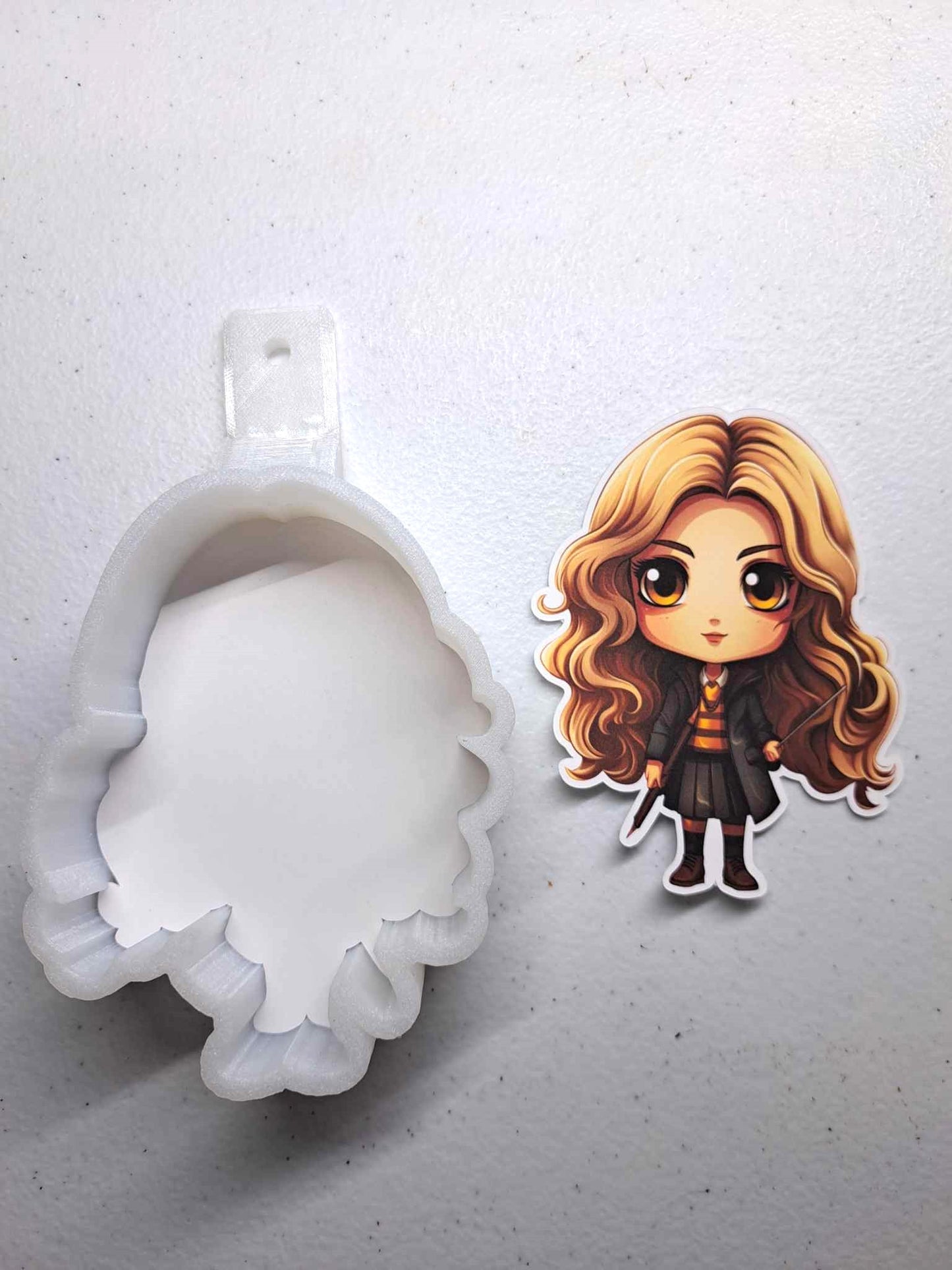 Hermoine Granger Chibi: HP - Hogwarts, Wizard Movie Inspired Cardstock Silicone Mold, Aroma Bead Molds, Premium Cardstock Images