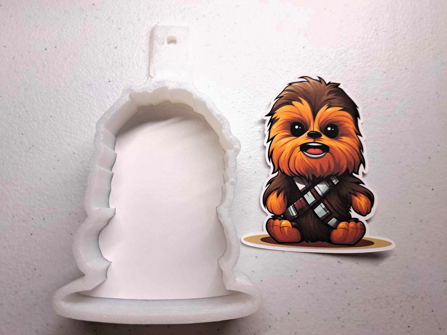Star Wars Chewbacca Chibi Cardstock Silicone Mold, Aroma Bead Molds, Premium Cardstock Images