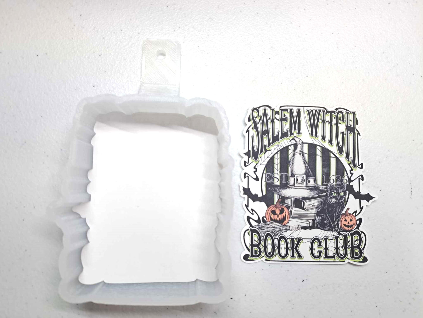 Salem Witch Book Club - Movie Inspired Halloween Cardstock Silicone Mold, Aroma Bead Molds, Premium Cardstock Images
