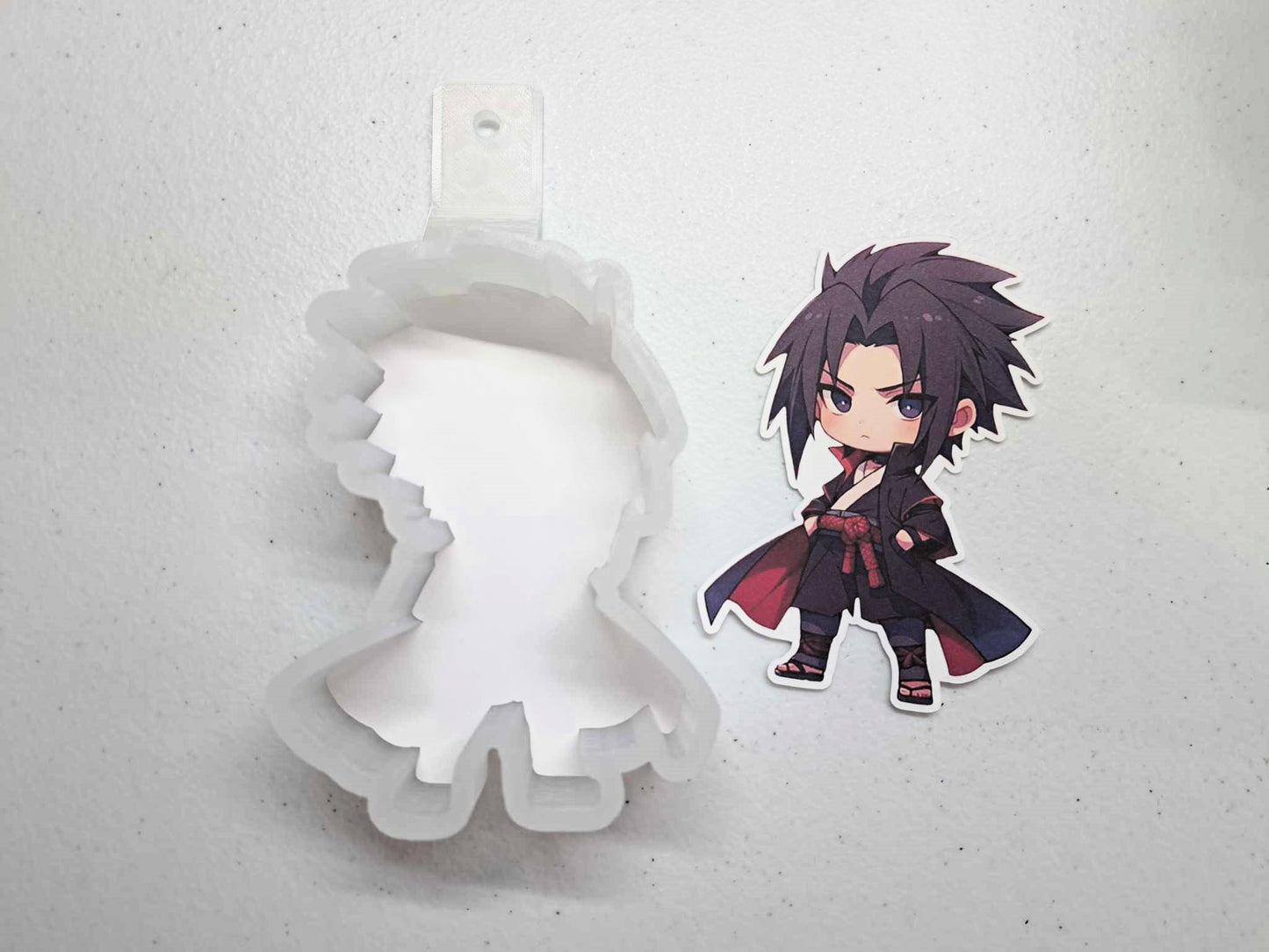Sasuke: Naruto Chibi Character Cardstock Silicone Mold, Aroma Bead Molds, Premium Cardstock Images