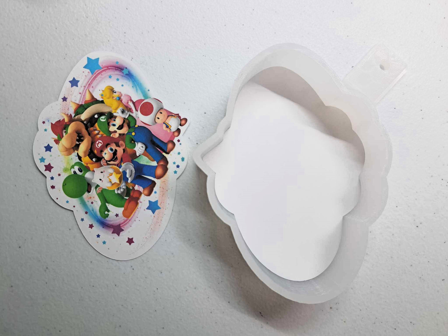 Super Mario Group Cardstock Silicone Mold, Aroma Bead Molds, Premium Cardstock, Silicone Cardstock Freshies