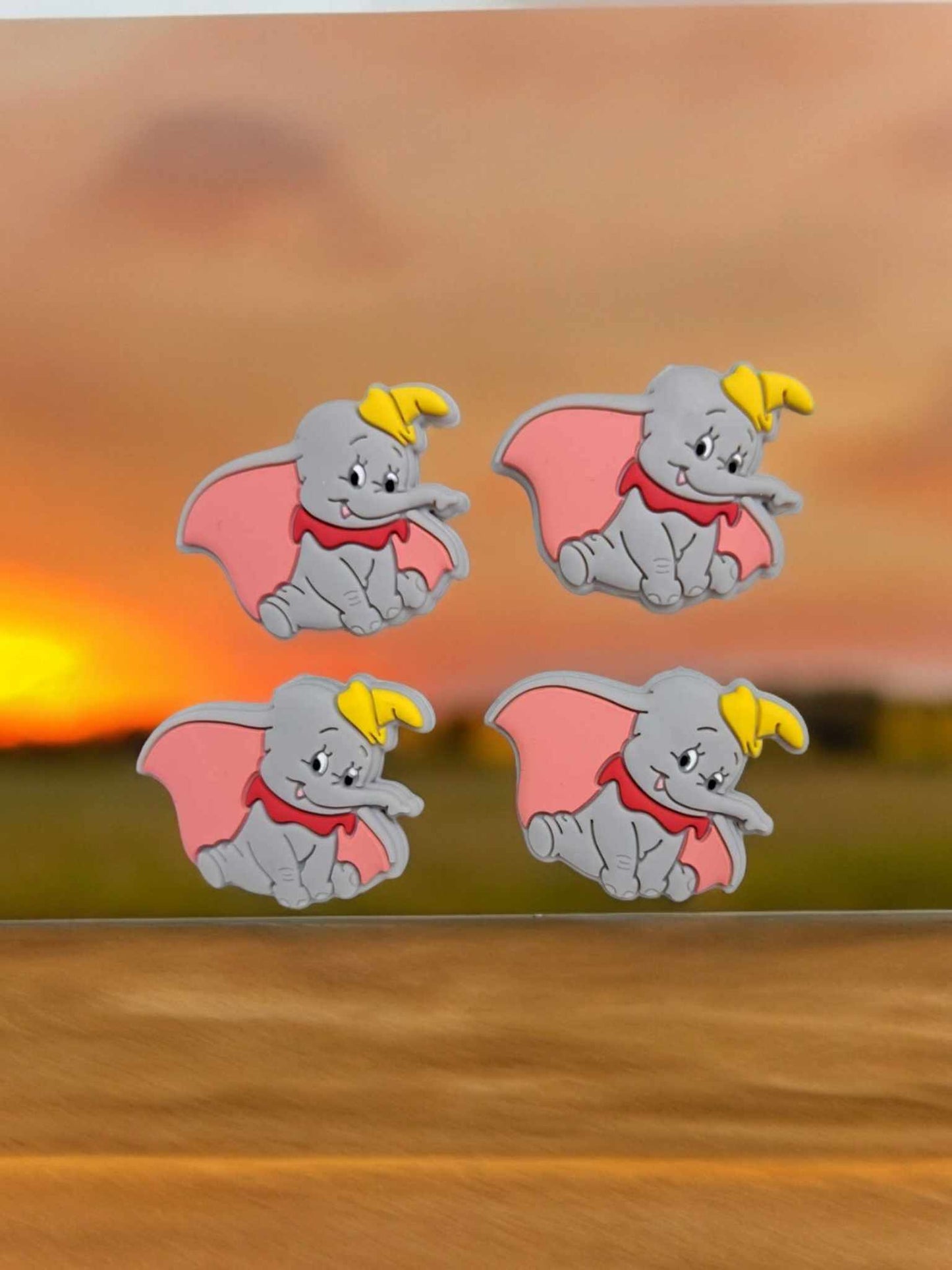 Dumbo Elephant Silicone Focal Bead - 0794