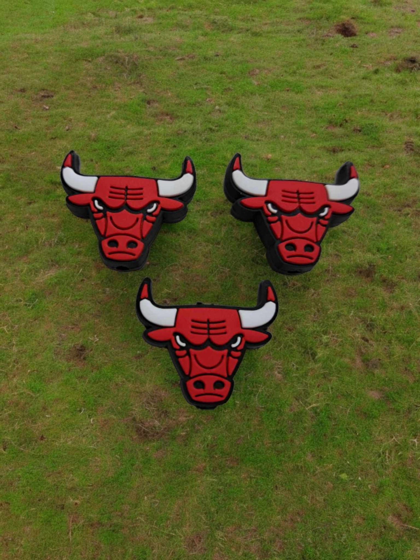 Chicago Bulls Logo - NBA Basketball Silicone Focal Bead - 1242