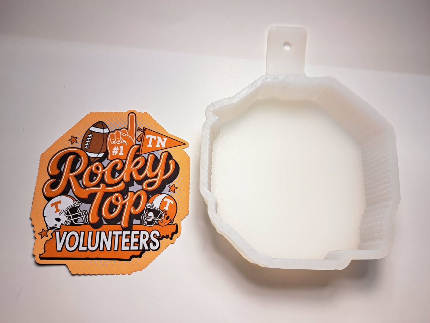 Rocky Top Tennessee Volunteers Football Cardstock Silicone Mold, Aroma Bead Molds, Premium Cardstock Images