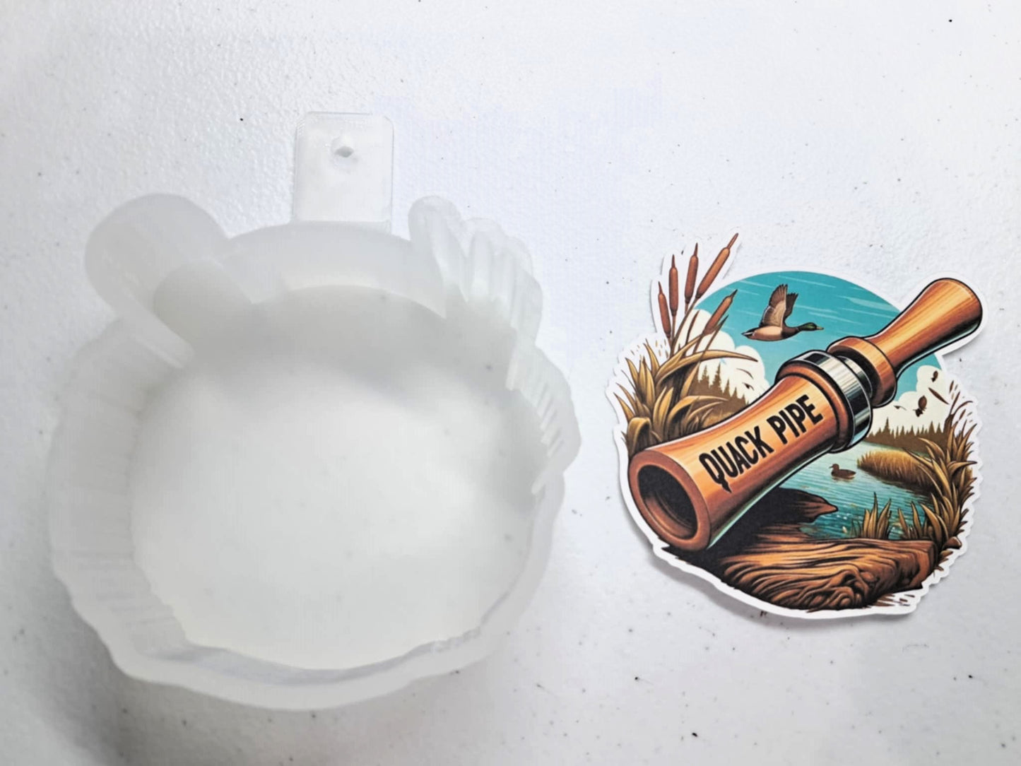 Quack Pipe Duck Call Cardstock Silicone Mold, Aroma Bead Molds, Premium Cardstock Images