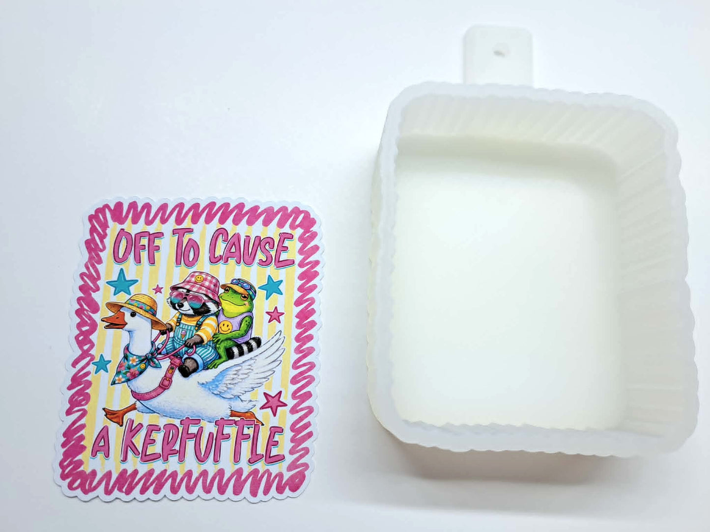 Preppy Off To Cause a Kerfuffle Cardstock Silicone Mold, Aroma Bead Molds, Premium Cardstock Images