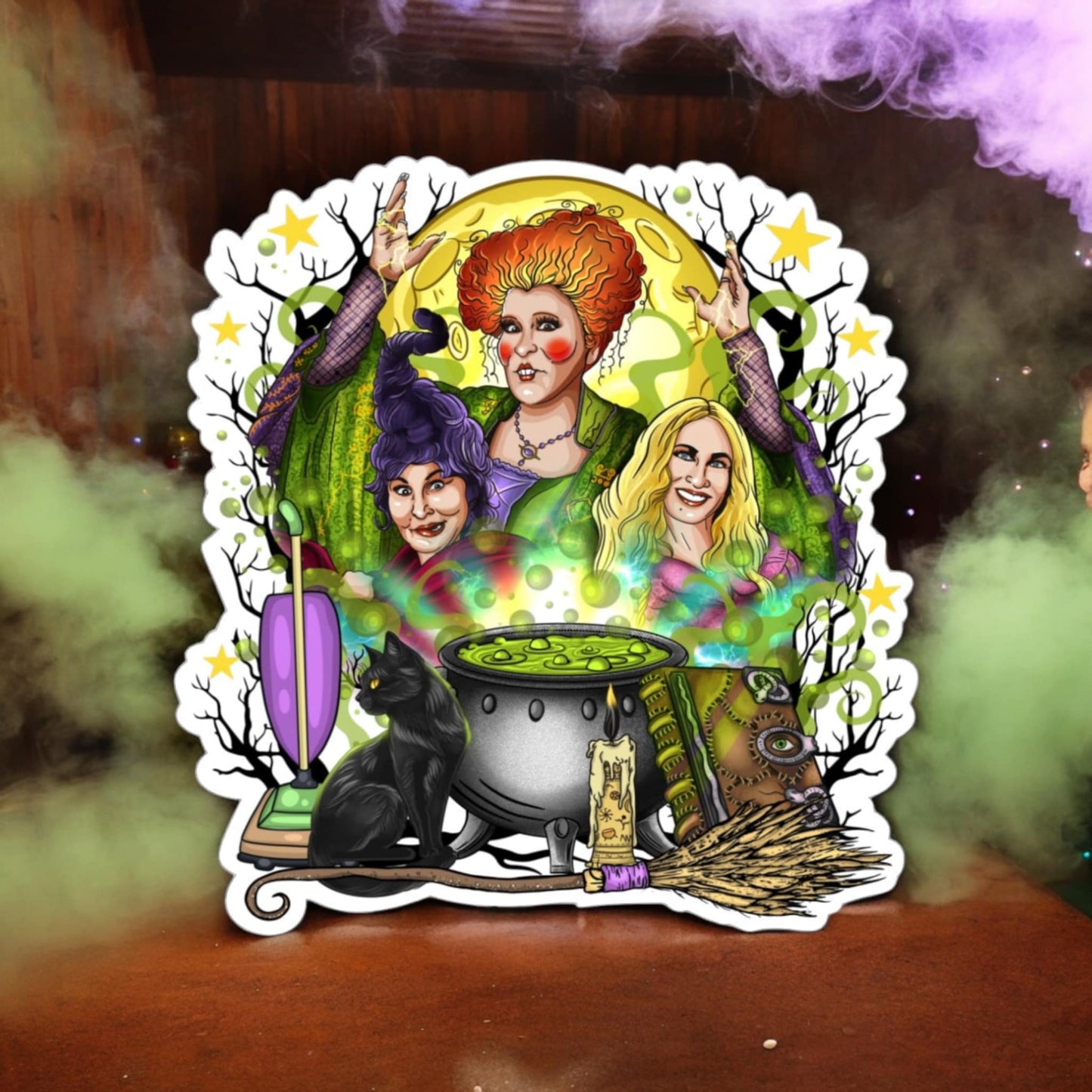 The Witches Are Back: Hocus Pocus - Movie Inspired Cardstock Silicone Mold, Aroma Bead Molds, Premium Cardstock Images