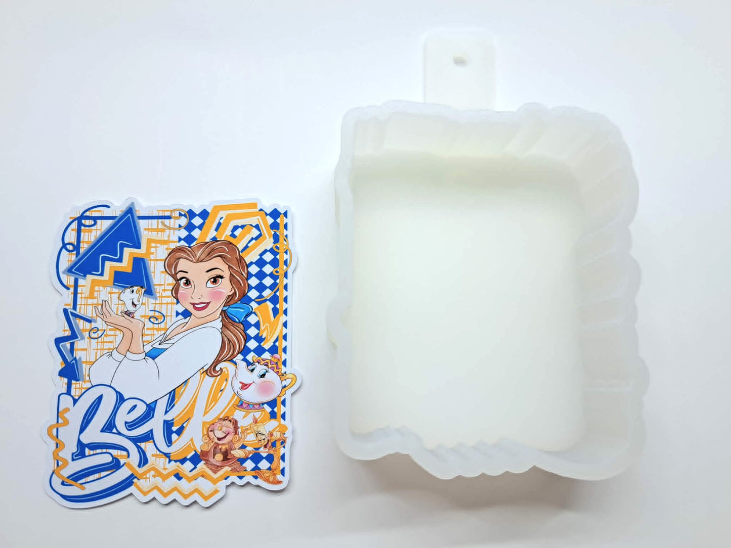 Retro Preppy Disney Princess Belle Cardstock Silicone Mold, Aroma Bead Molds, Premium Cardstock Images