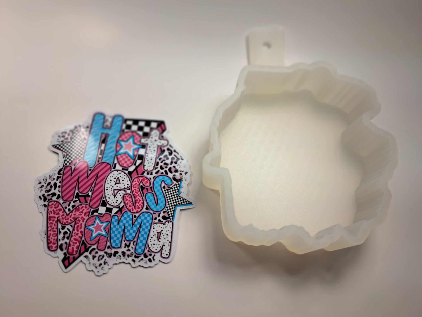 Hot Mess Mama Cardstock Silicone Mold, Aroma Bead Molds, Premium Cardstock Images