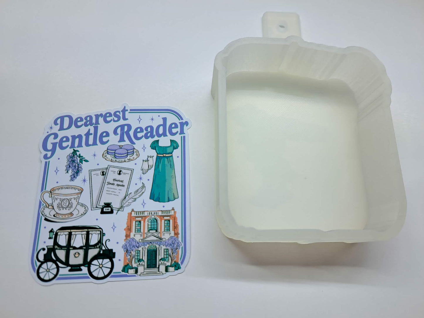 Dearest Gentle Reader Bridgerton Cardstock Silicone Mold, Aroma Bead Molds, Car Freshies, Premium Cardstock Images