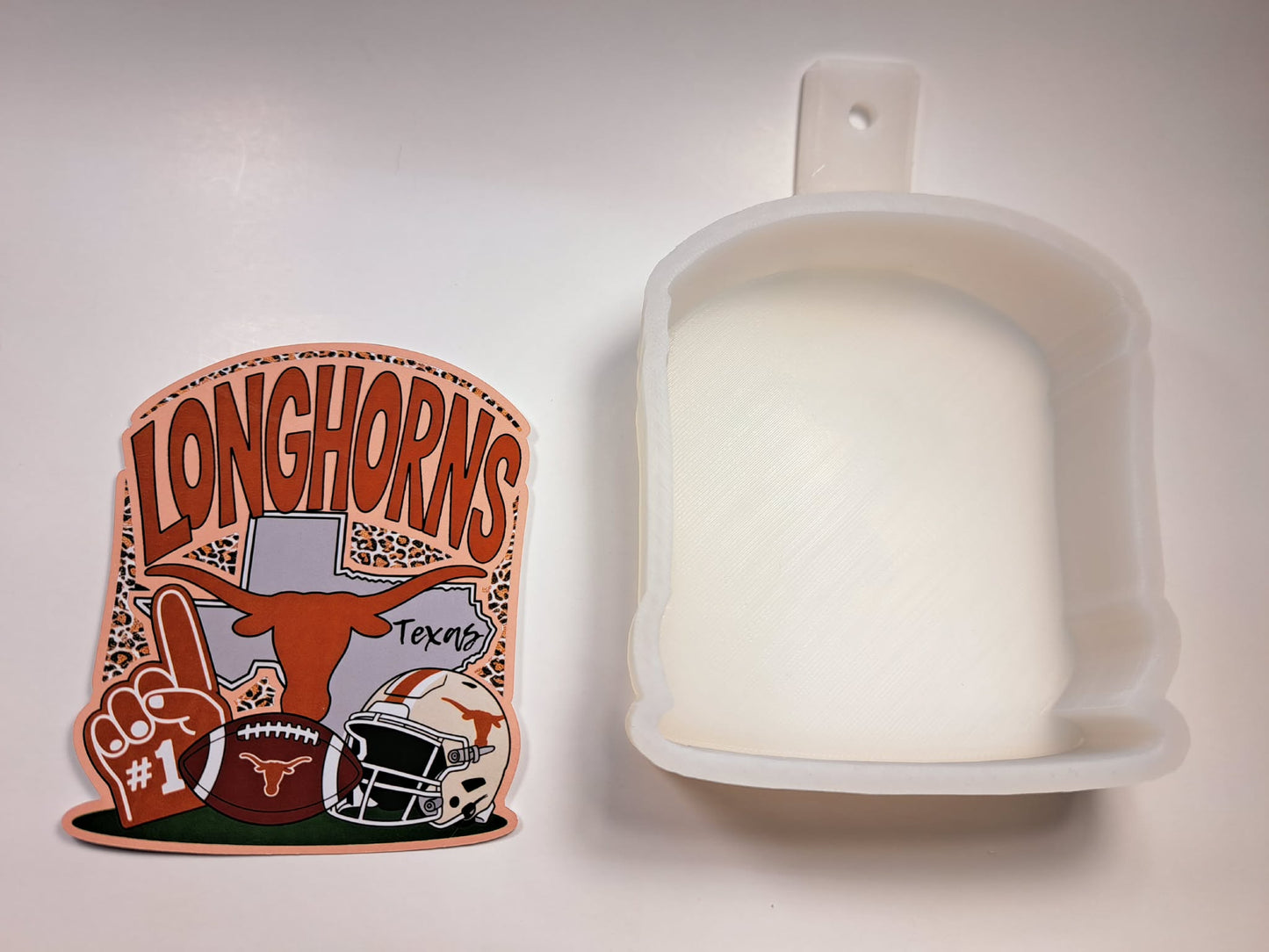 Texas Longhorns Football Cardstock Silicone Mold, Aroma Bead Molds, Premium Cardstock Images