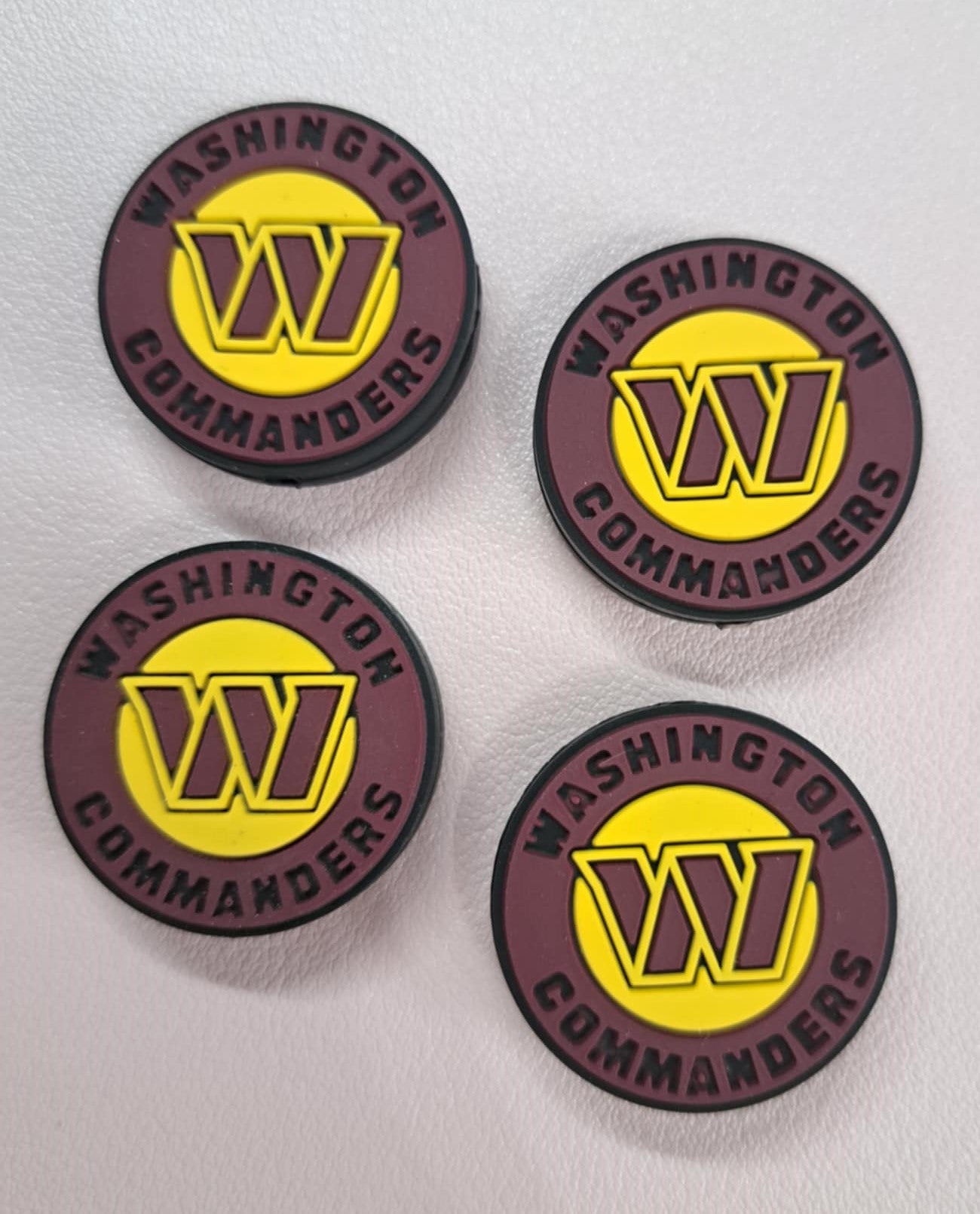 Washington Commanders Round Silicone Focal Bead